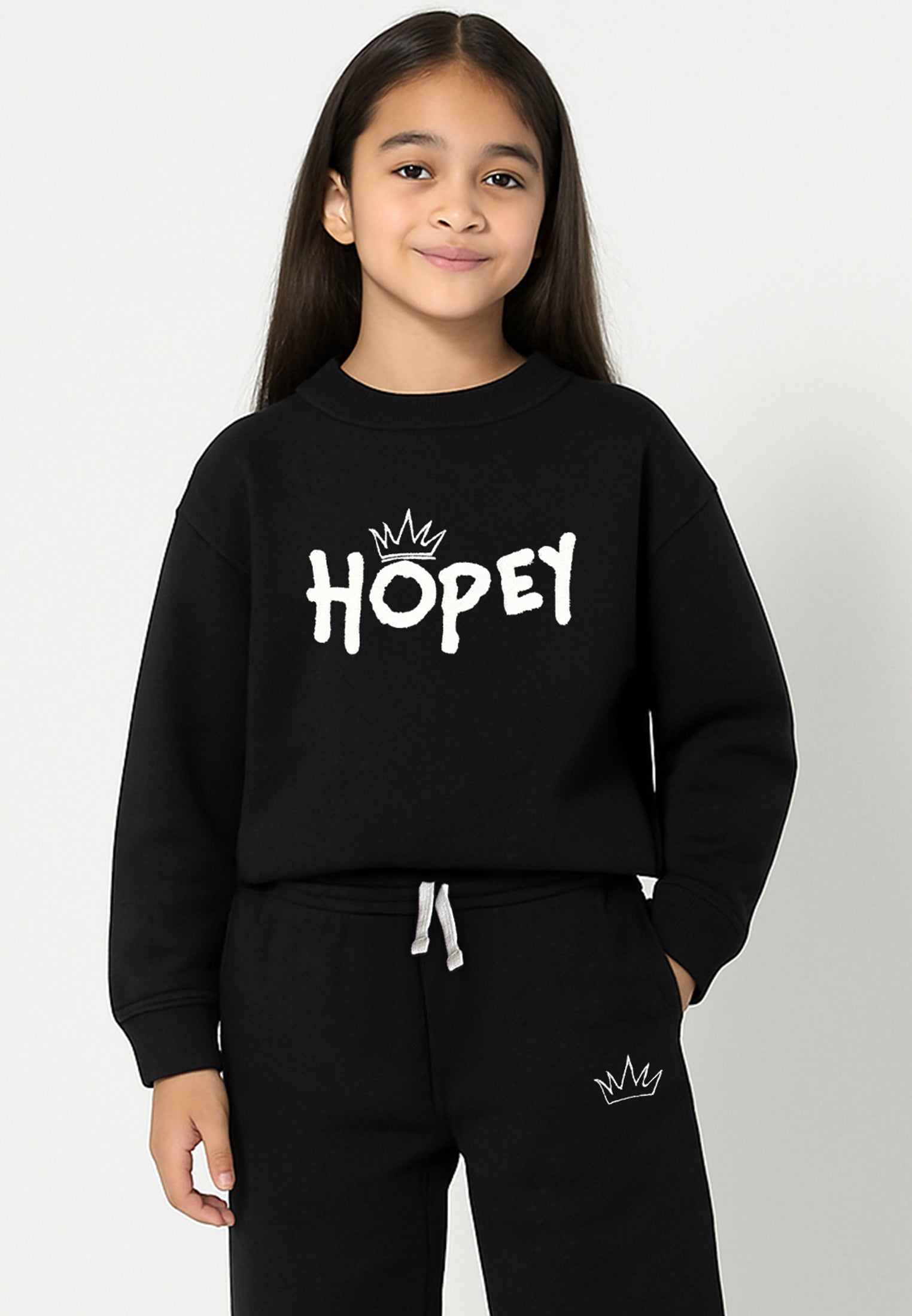 HOPEY GIRLS OVERSIZED SWEATSHIRT BLACK