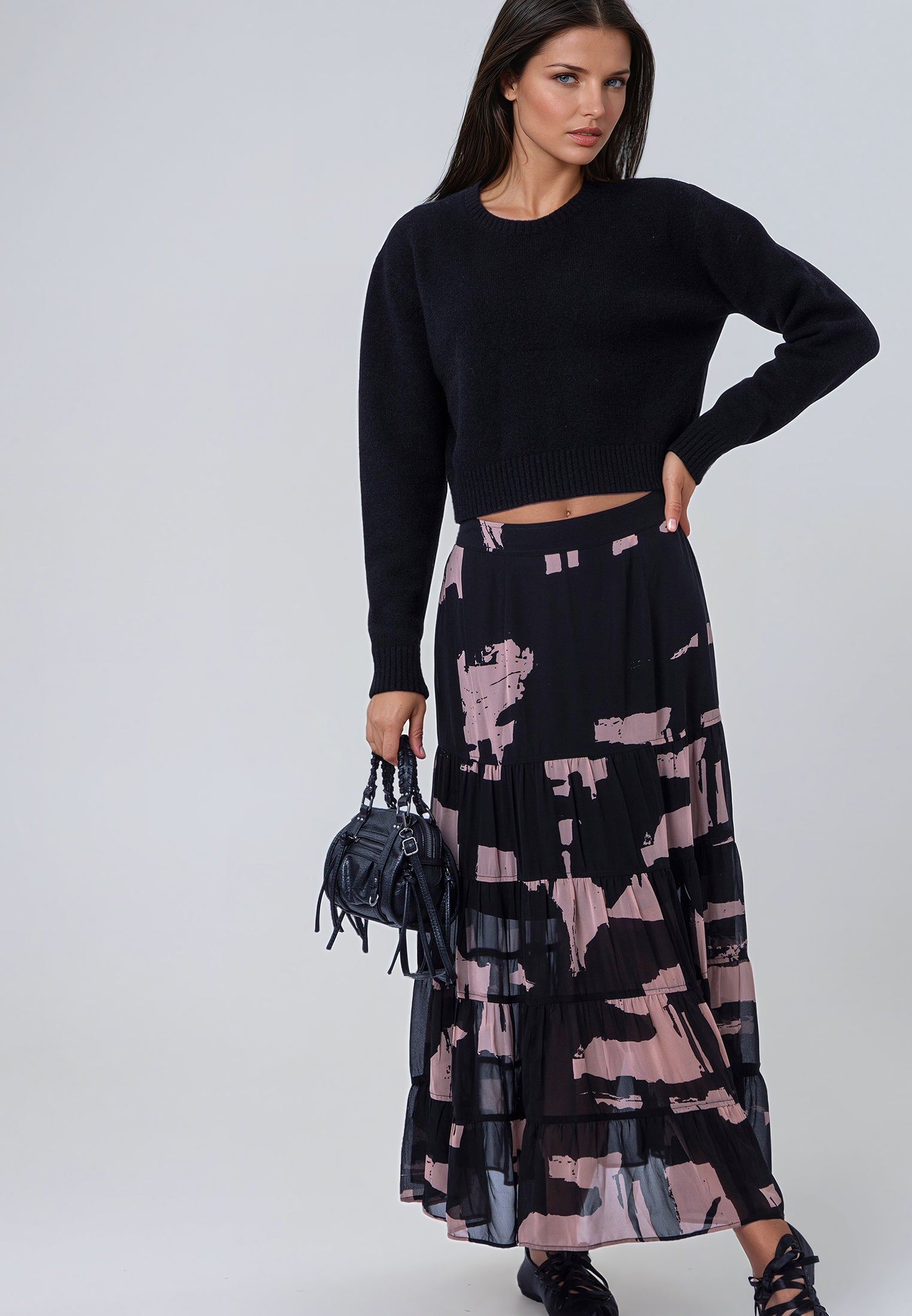 CITRINE SKIRT FACADE BLACK & ASHES