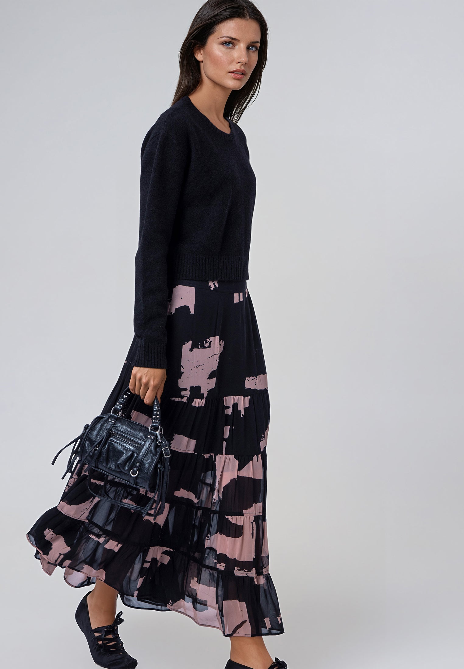 CITRINE SKIRT FACADE BLACK & ASHES