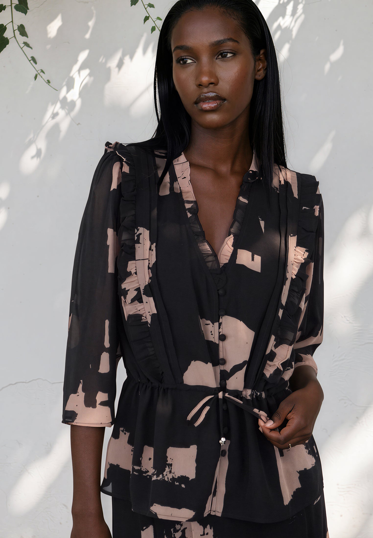 EVIE TOP FACADE BLACK & ASHES