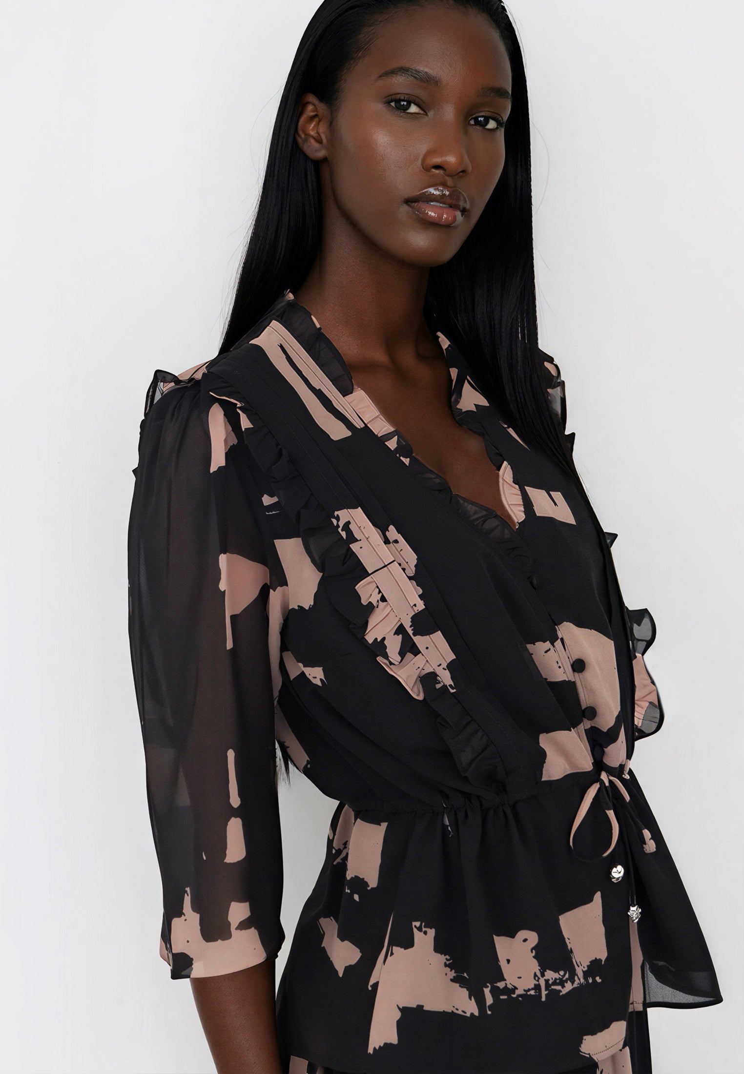 EVIE TOP FACADE BLACK & ASHES