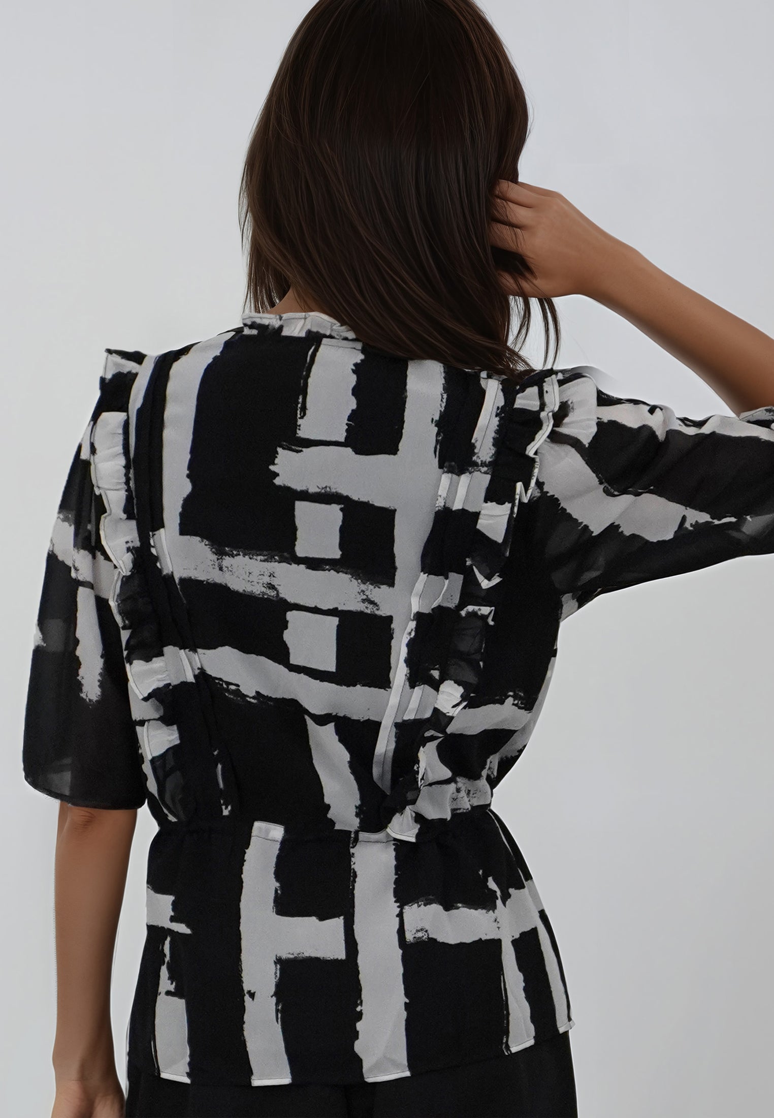 EVIE TOP SELVAGE BLACK