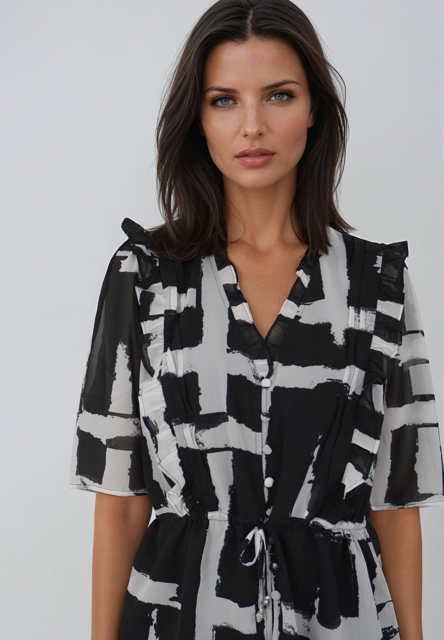 EVIE TOP SELVAGE BLACK