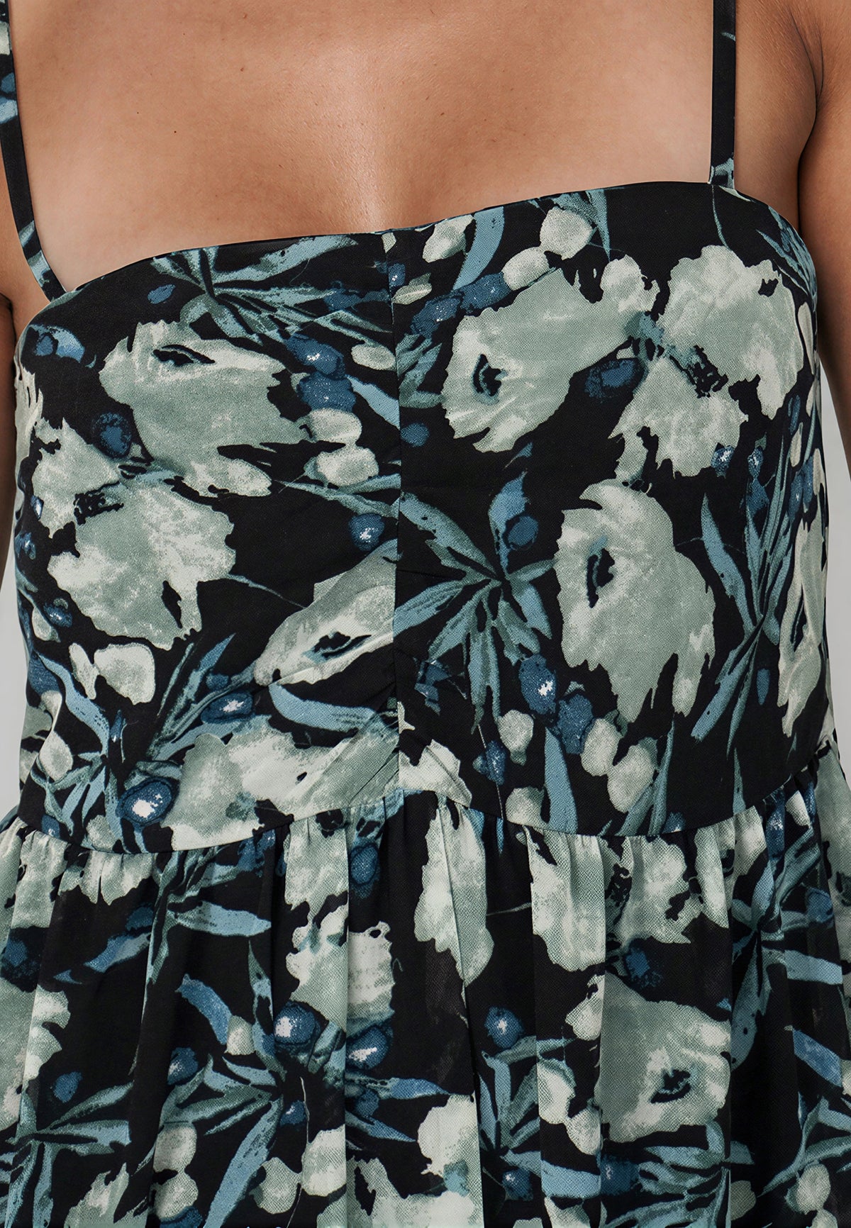 HARPER MAXI DRESS PRIME GREEN FLORAL