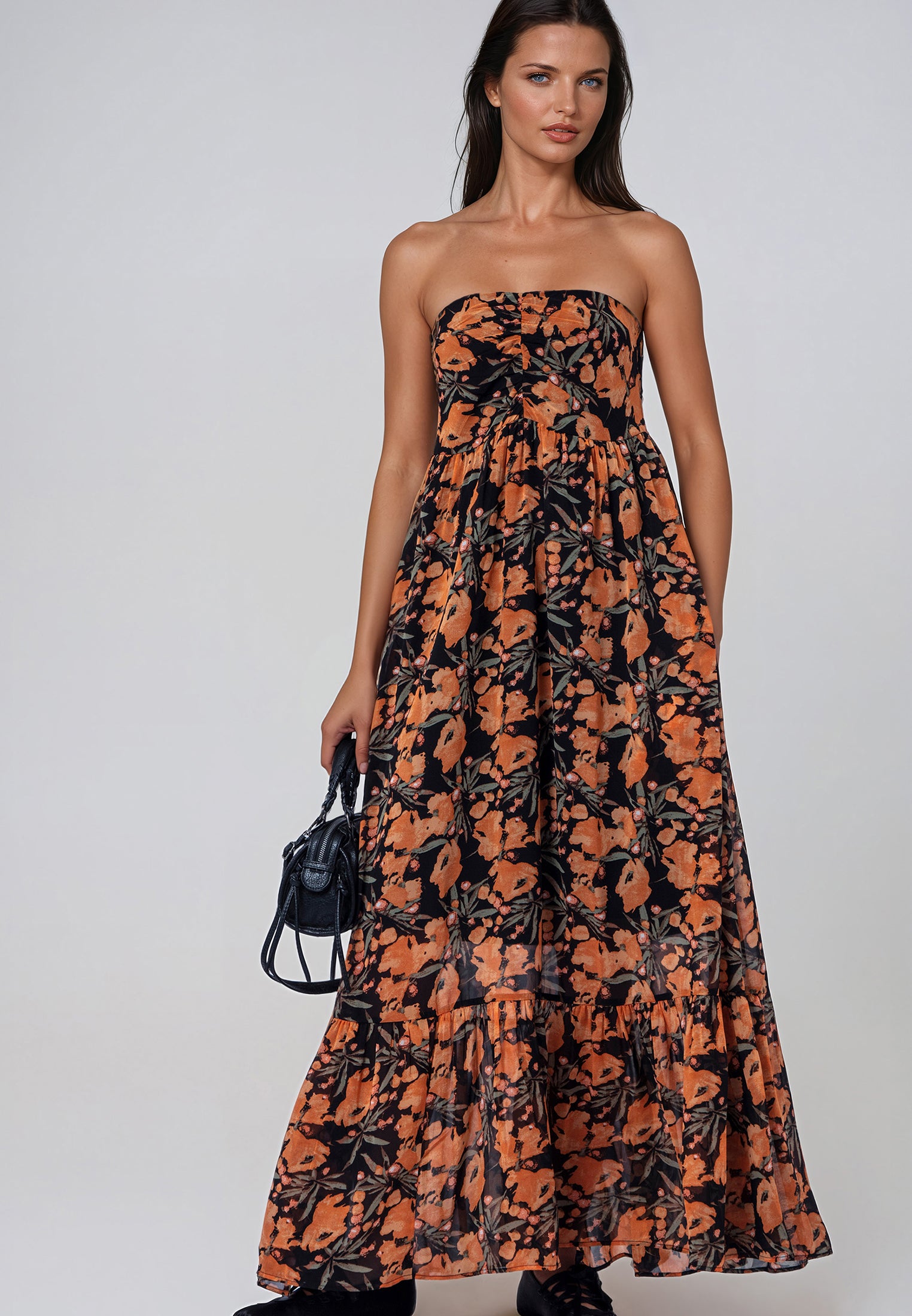 HARPER MAXI DRESS PRIME ORANGE FLORAL