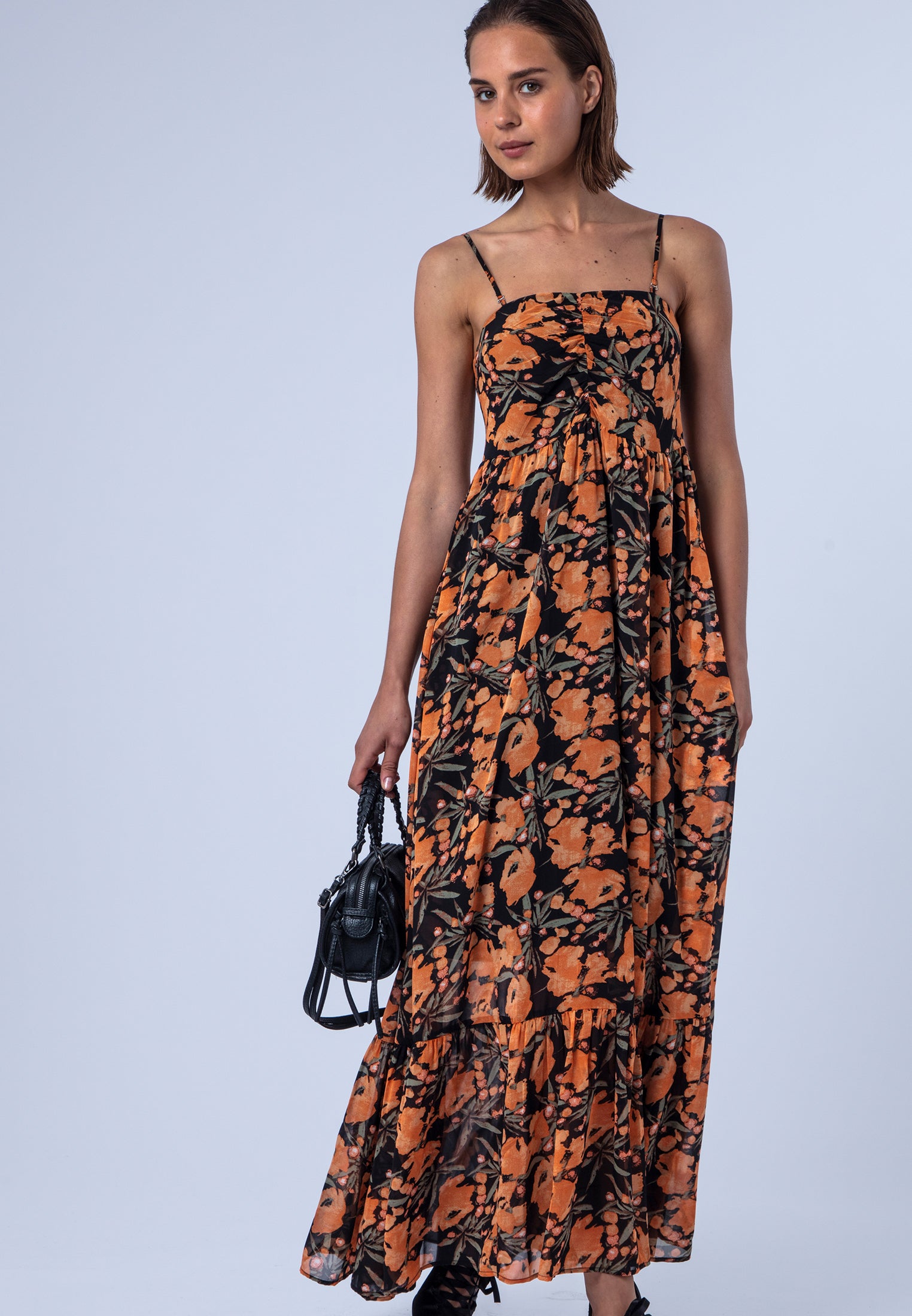 HARPER MAXI DRESS PRIME ORANGE FLORAL