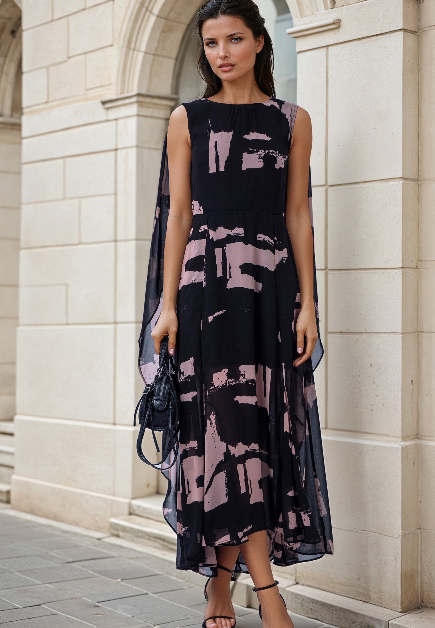 SHEA DRESS FACADE BLACK & ASHES