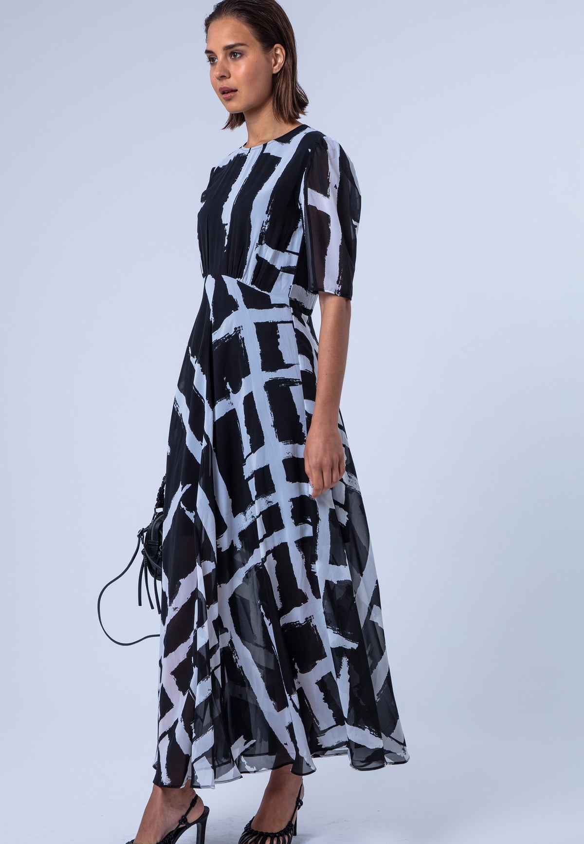 SIENNA MAXI DRESS SELVAGE BLACK