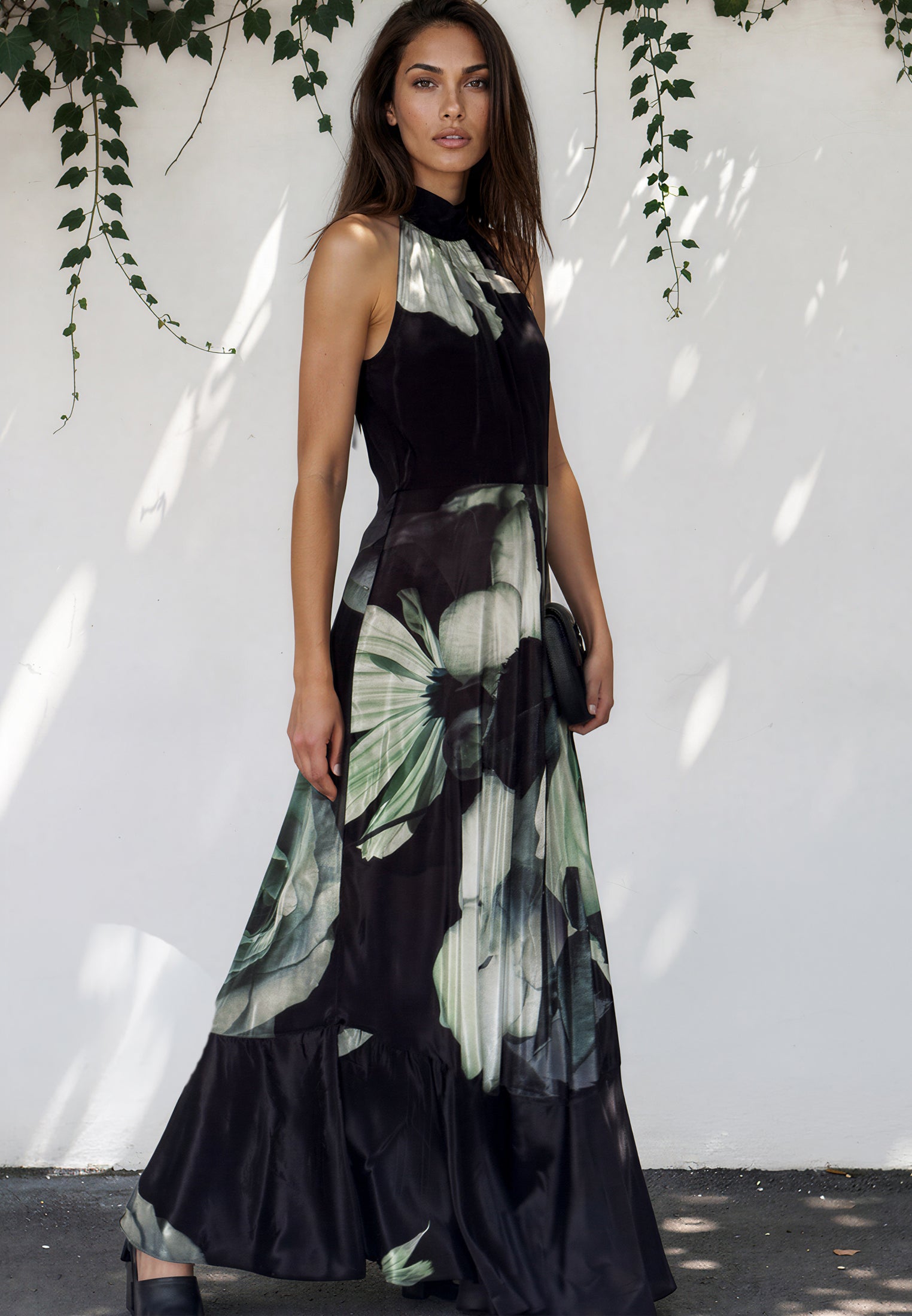 VALERIA MAXI DRESS ROSE GREEN