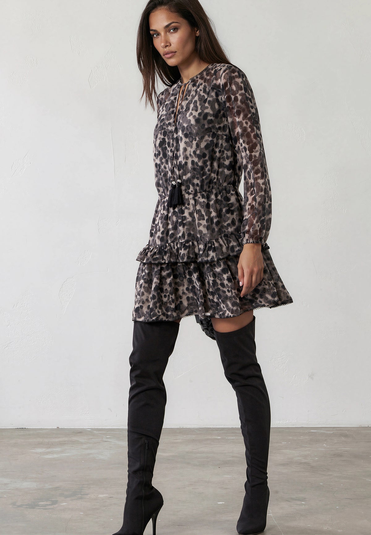 AMBER SHORT DRESS CHEETAH
