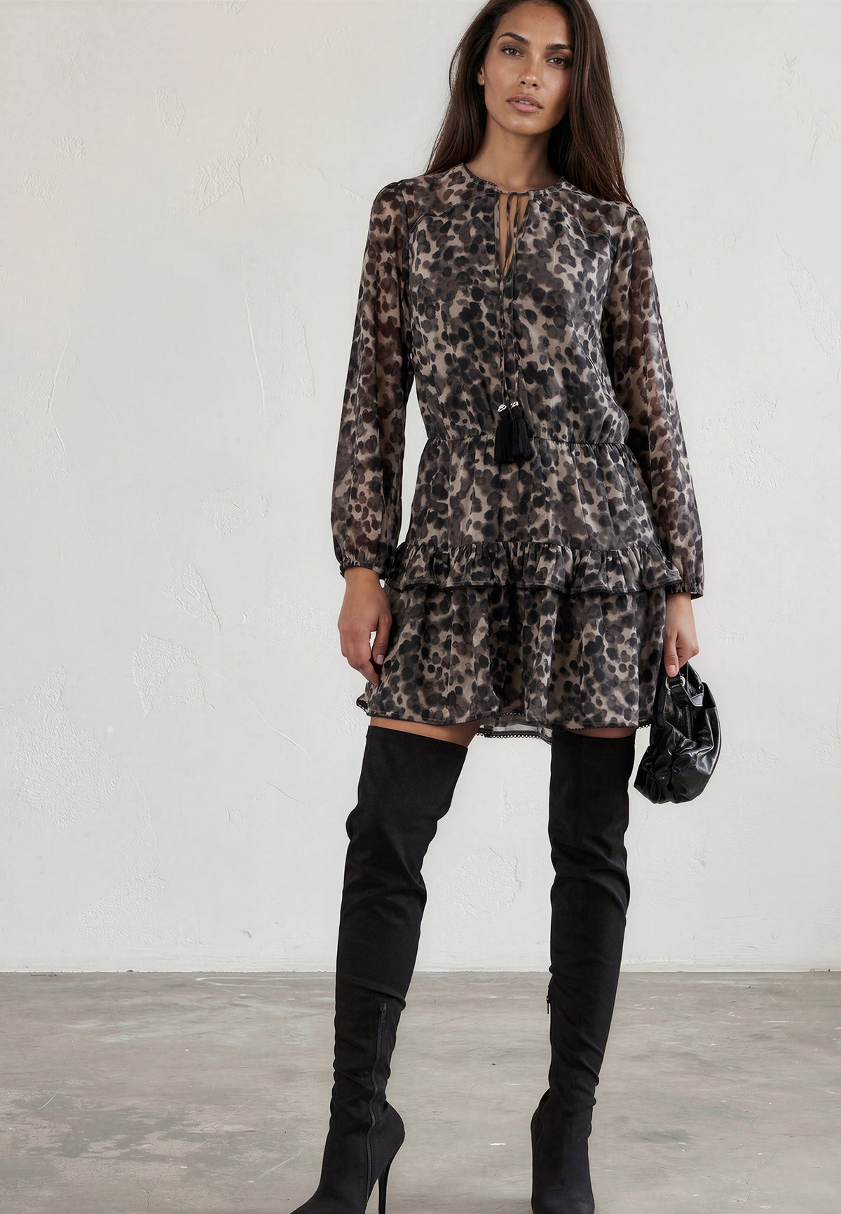 AMBER SHORT DRESS CHEETAH
