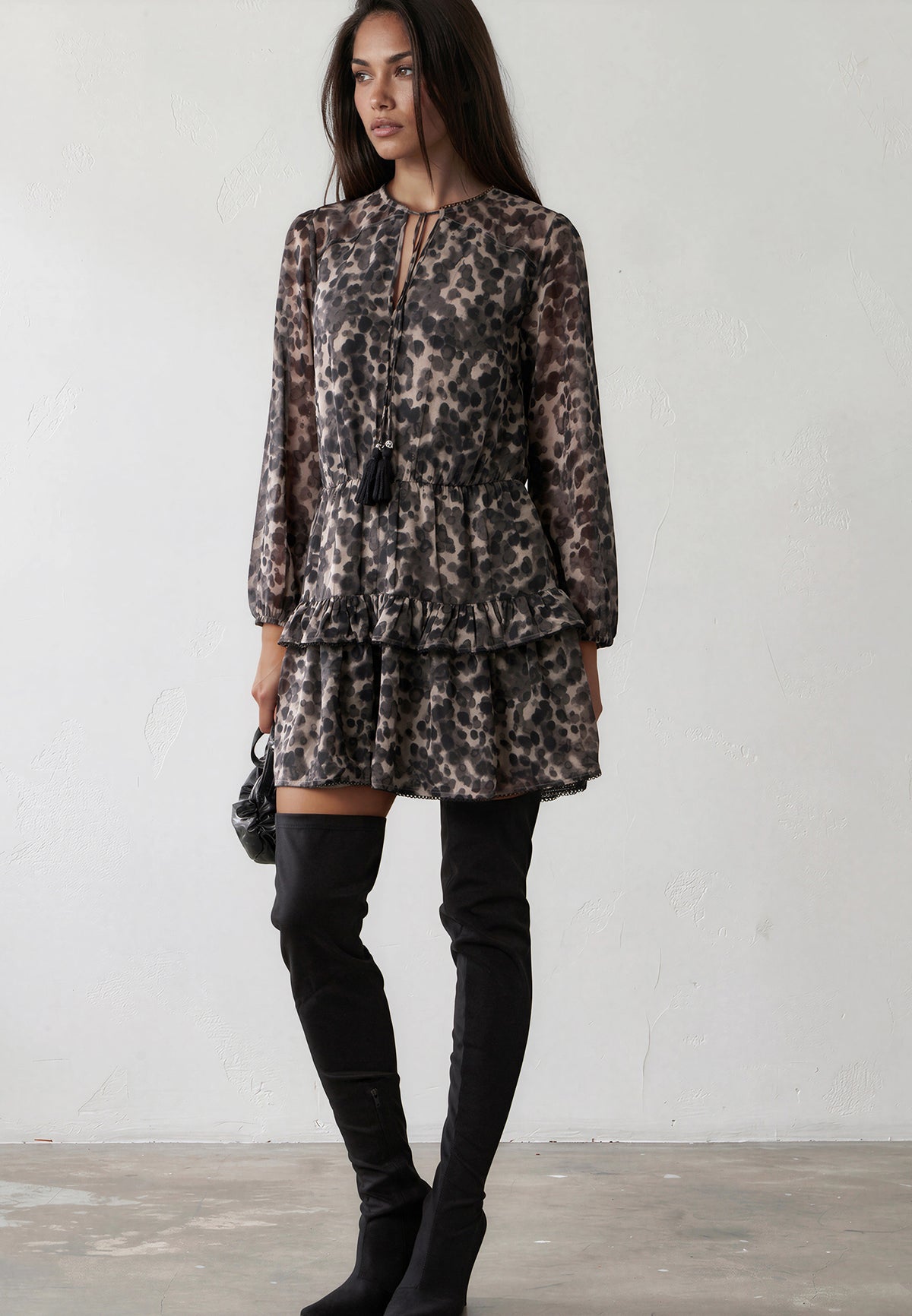 AMBER SHORT DRESS CHEETAH