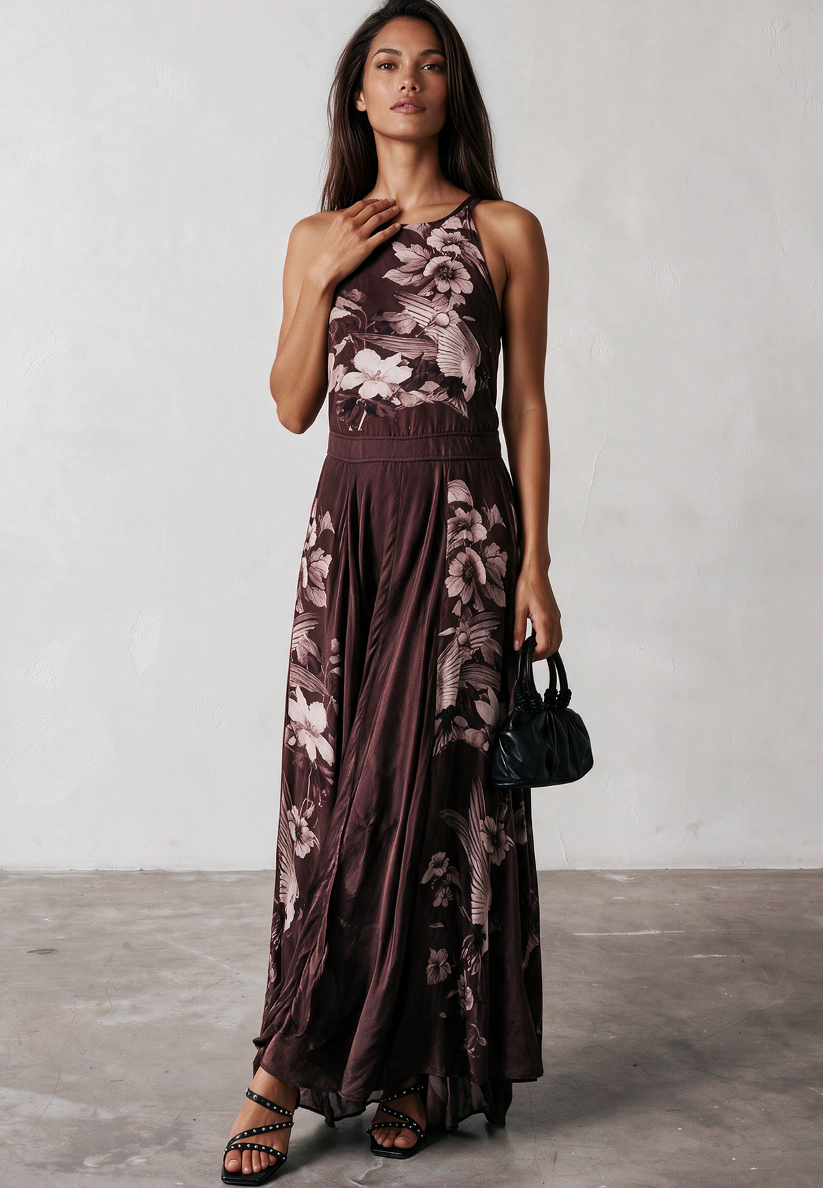 INVERSION DRESS CHOC BROWN