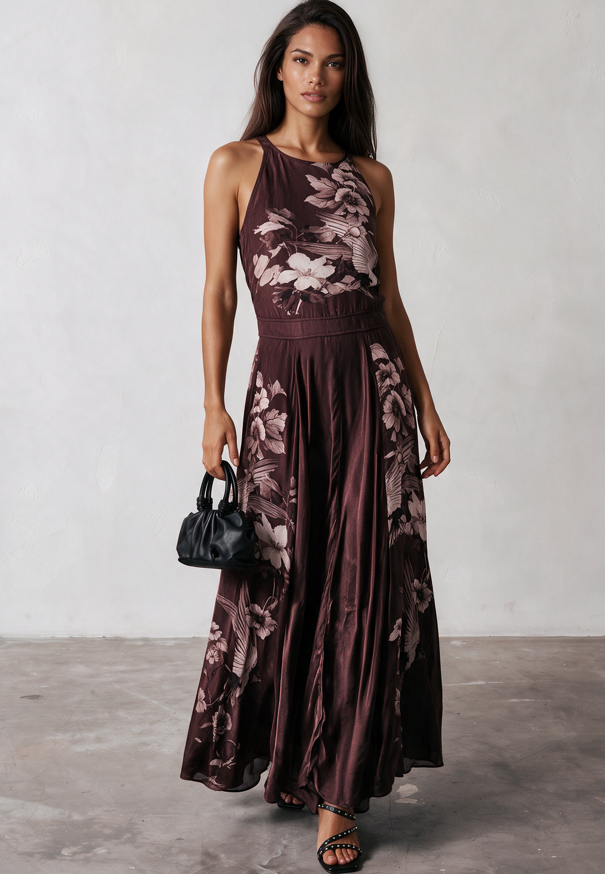 INVERSION DRESS CHOC BROWN