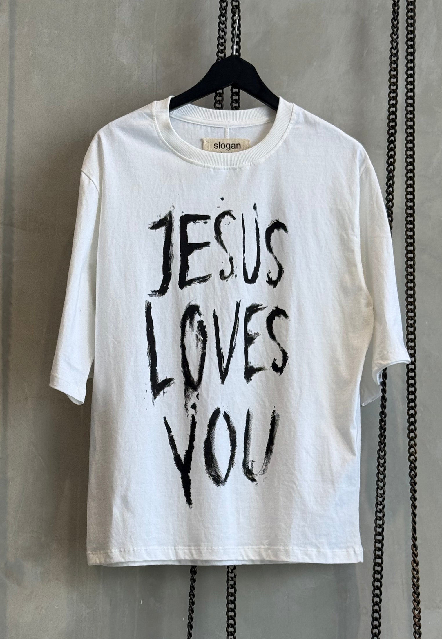 JESUS LOVES YOU OVERSIZED T-SHIRT WHITE