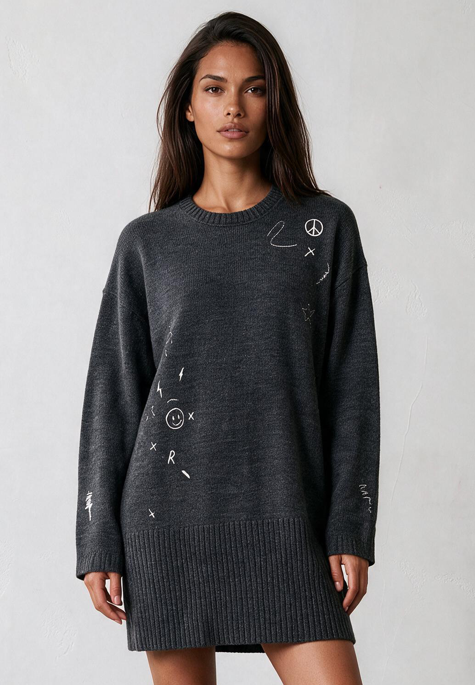MADDIE DRESS CHARCOAL