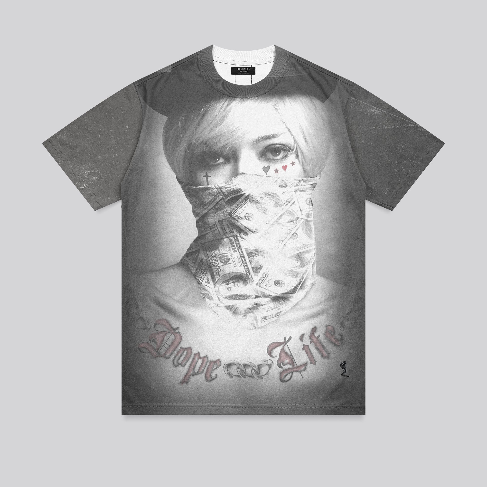 DOPE LIFE T-SHIRT WASHED CHARCOAL