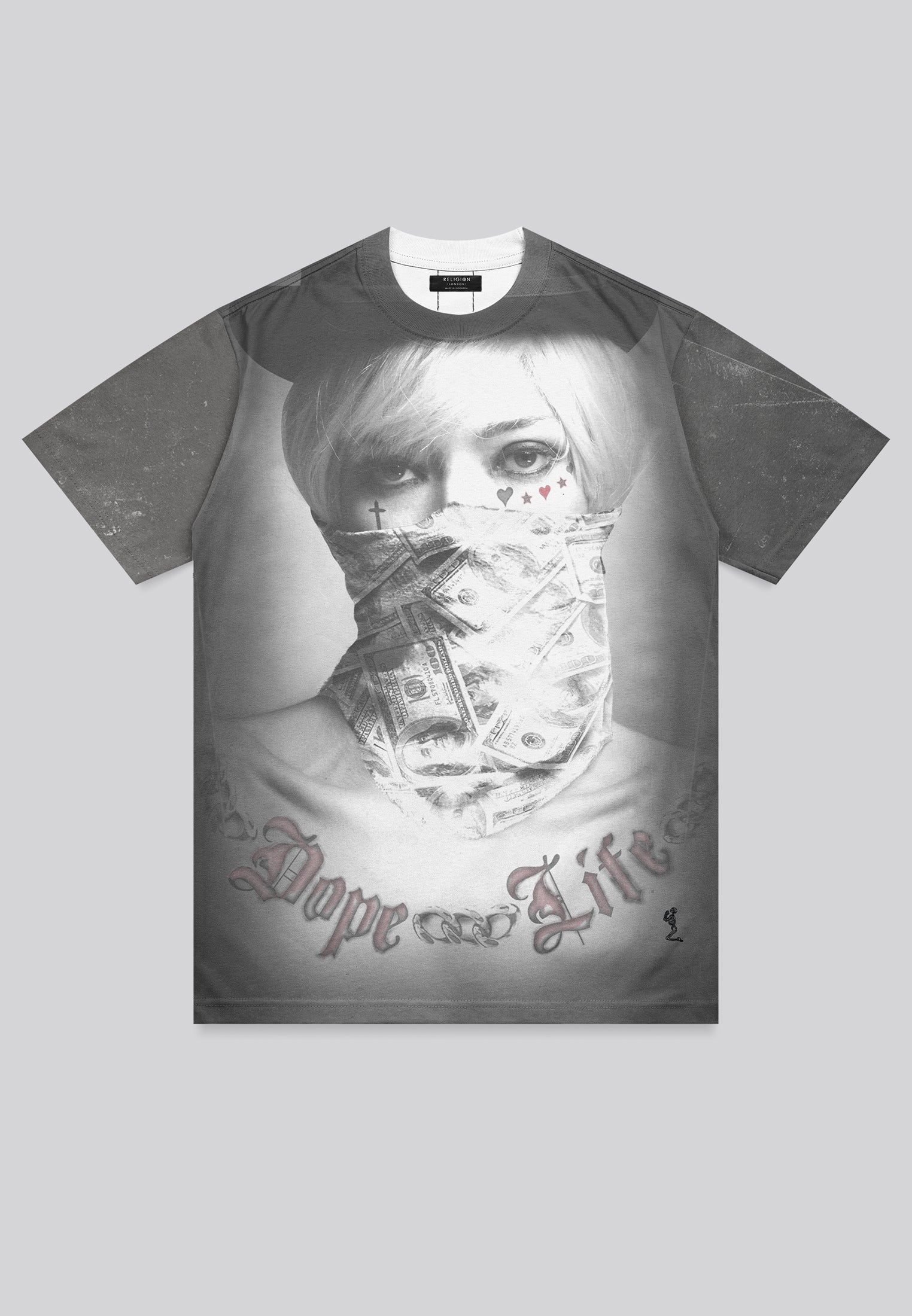 DOPE LIFE T-SHIRT WASHED CHARCOAL