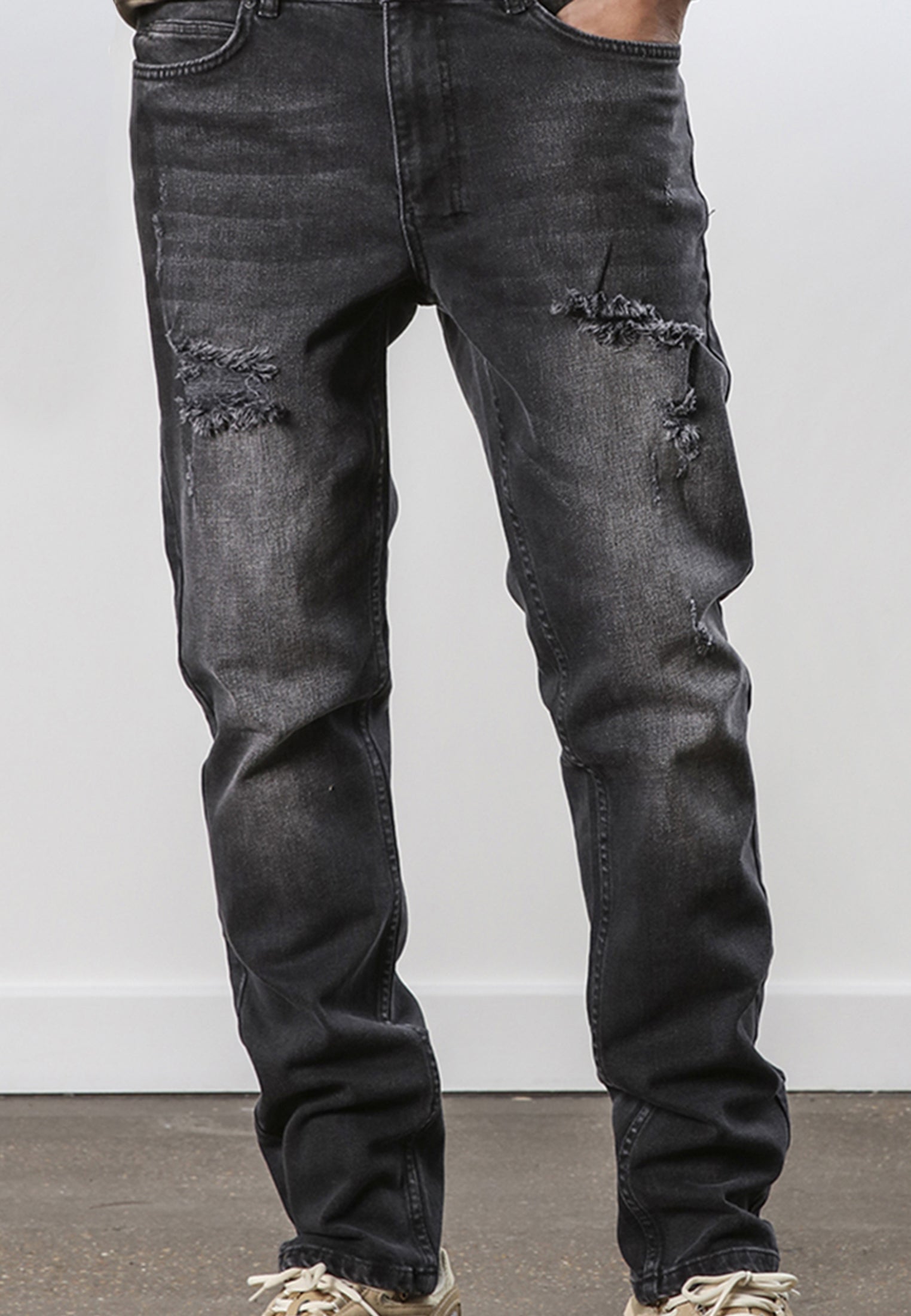 VICIOUS JEANS RIPPER BLACK