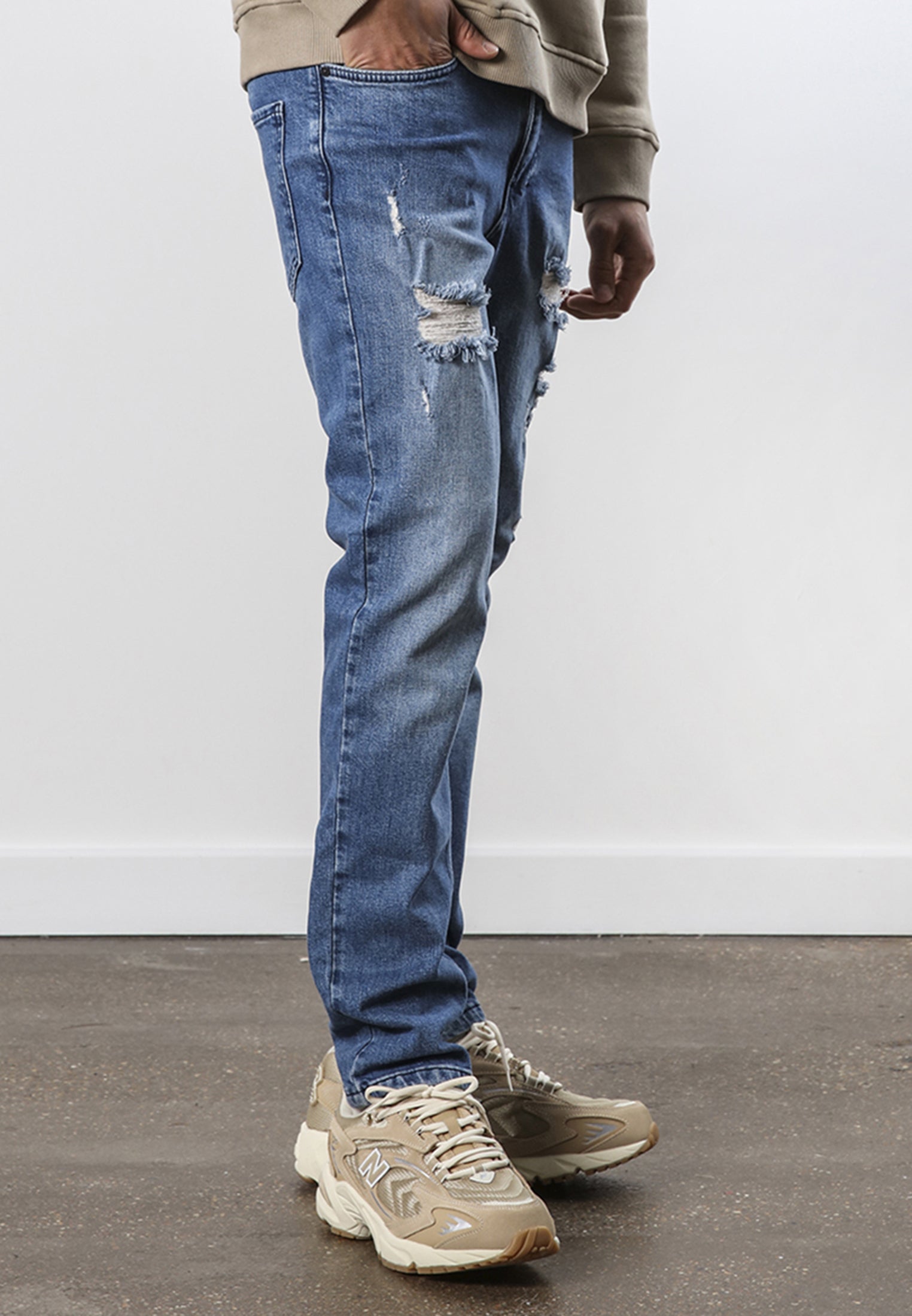 VICIOUS JEANS RIPPER BLUE