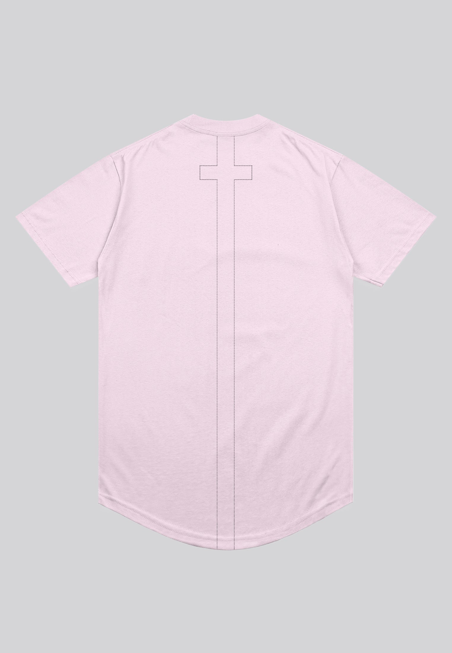 ESSENTIAL CURVED HEM LAVENDER T-SHIRT