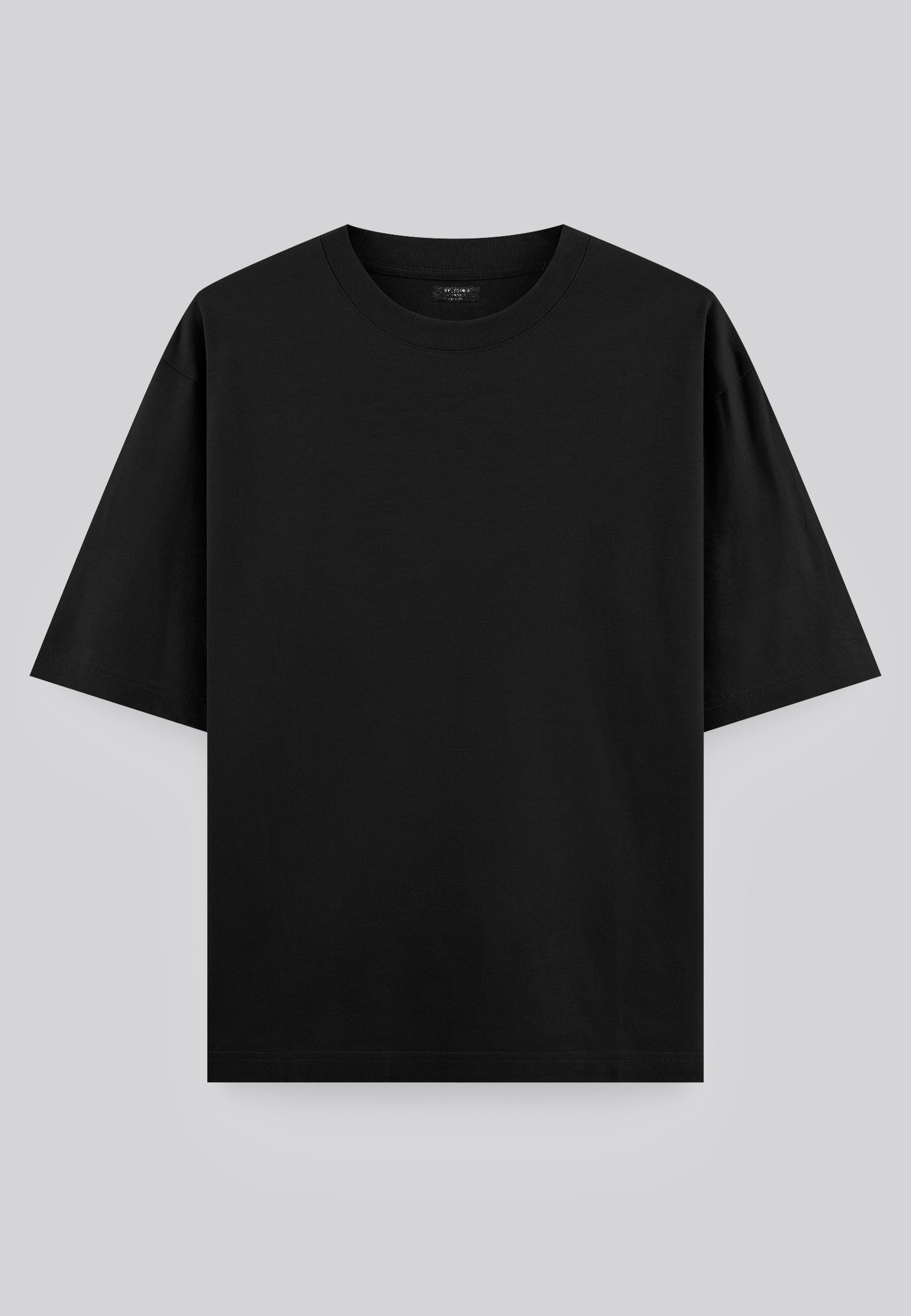 OVERSIZED HEAVY EMBRO T-SHIRT JET BLACK