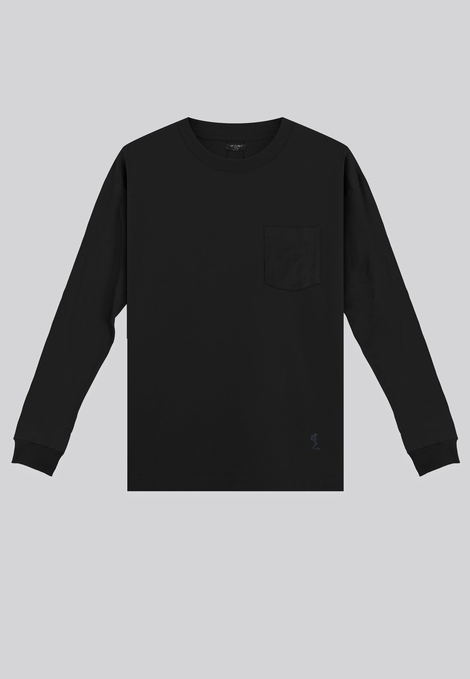 HEAVYWEIGHT LS POCKET T-SHIRT JET BLACK