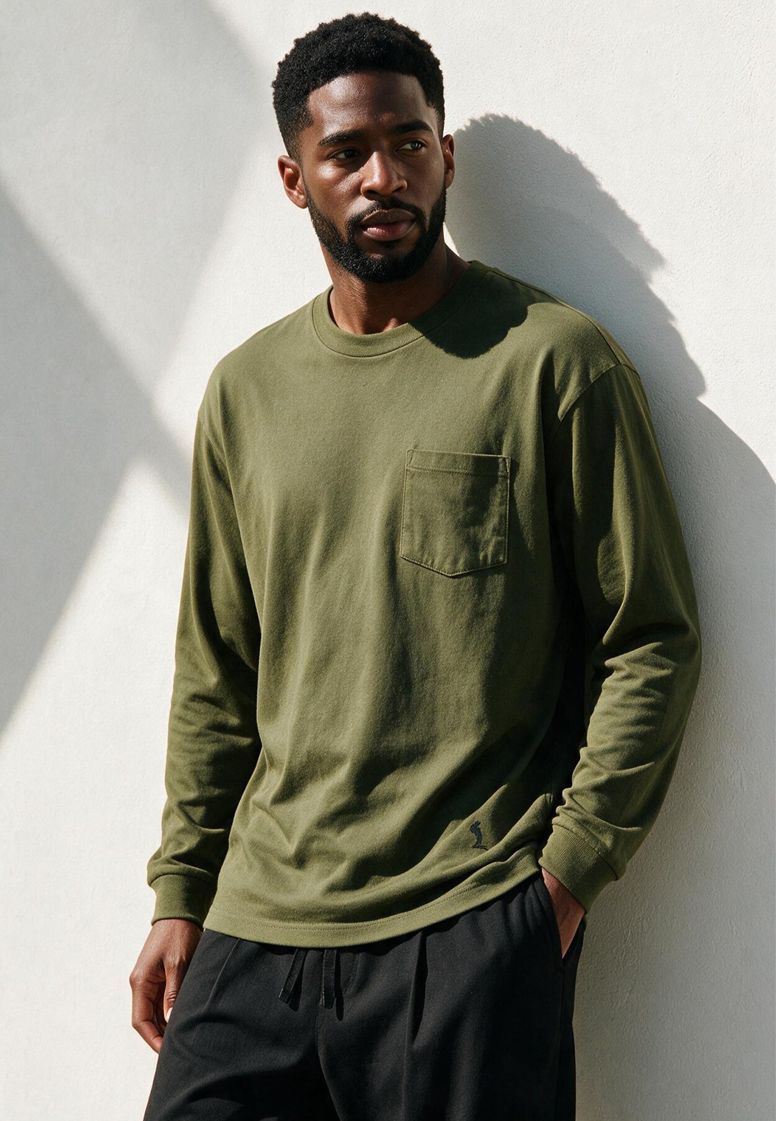 HEAVYWEIGHT LS POCKET T-SHIRT ARMY GREEN