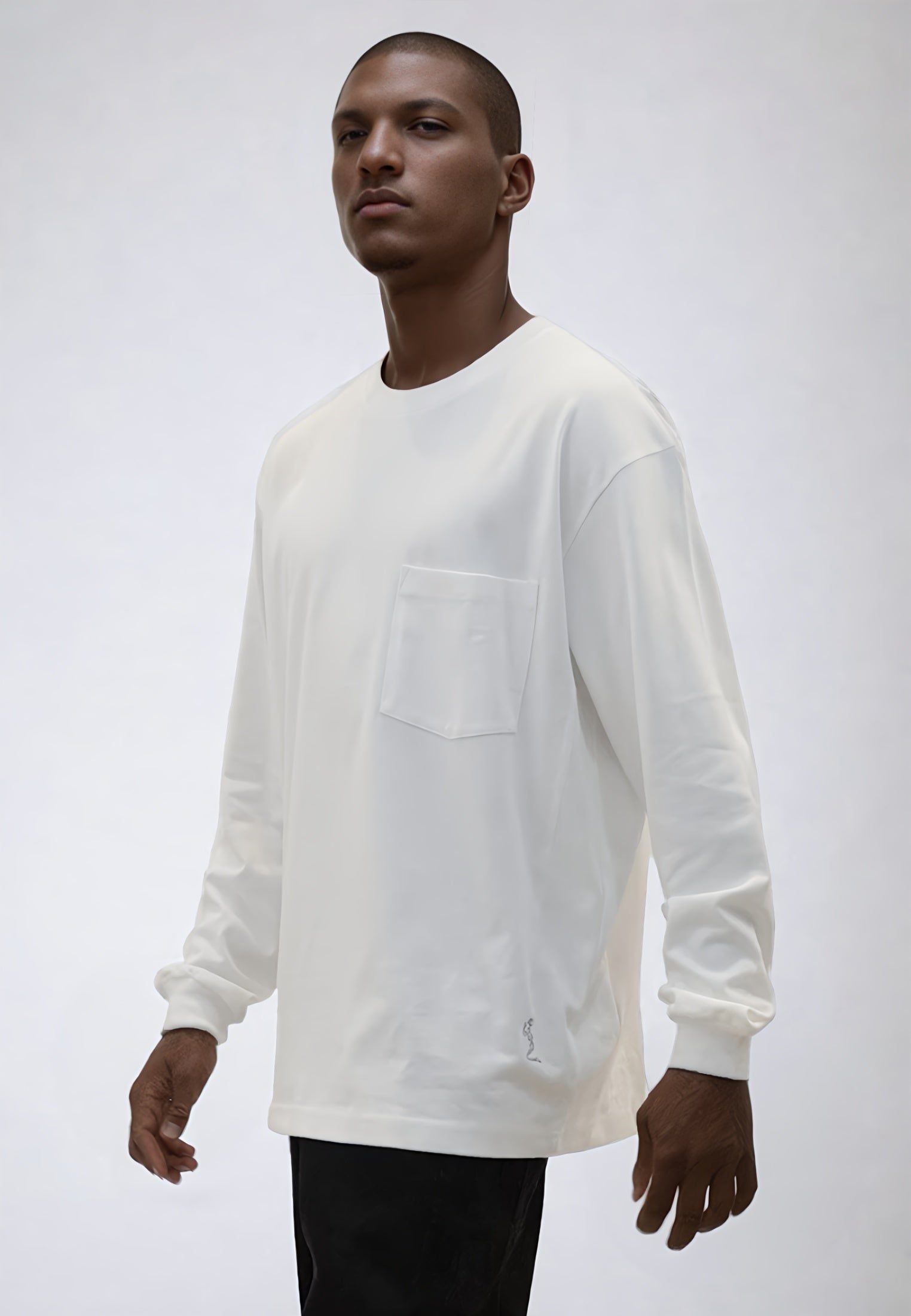 HEAVYWEIGHT LS POCKET T-SHIRT OFF WHITE