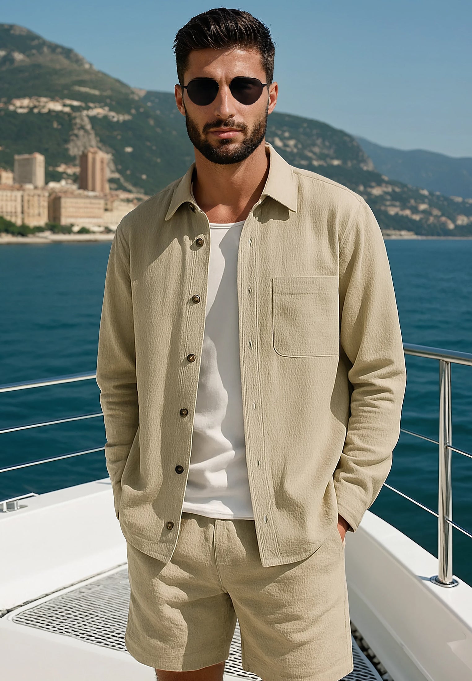 MONACO LONG SLEEVE HOLIDAY SHIRT SHELL