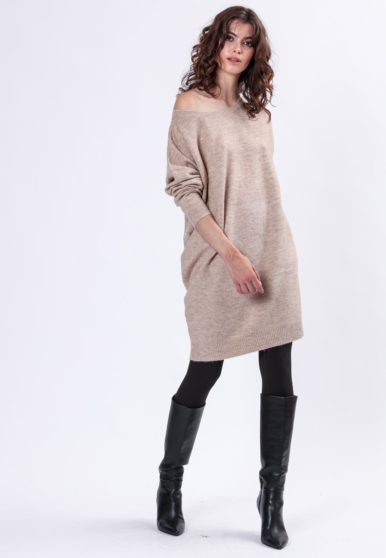 NEBULA DRESS BEIGE