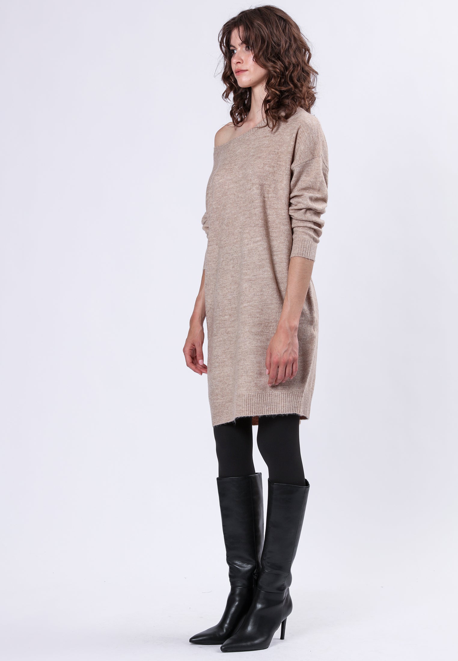 NEBULA DRESS BEIGE