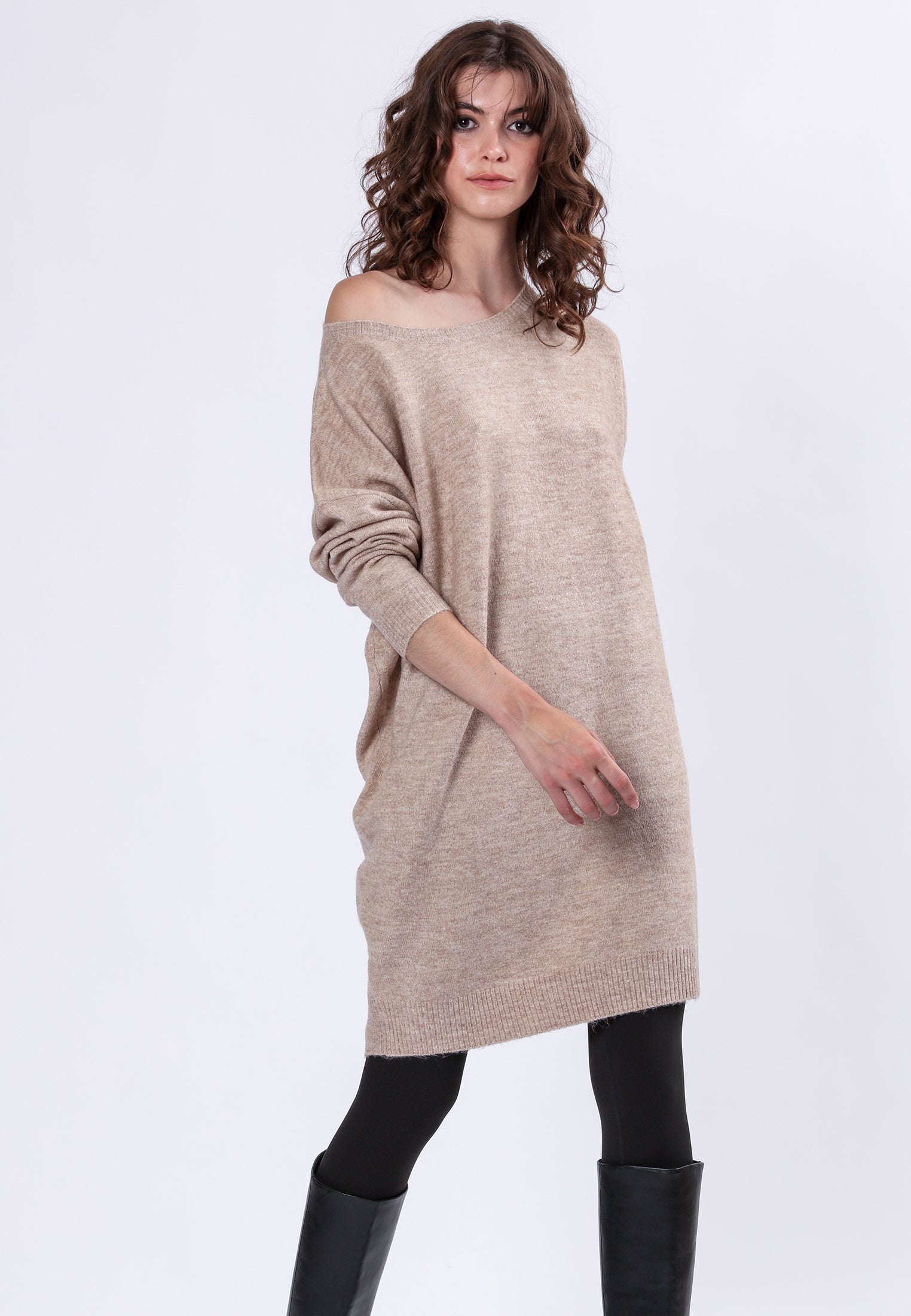 NEBULA DRESS BEIGE