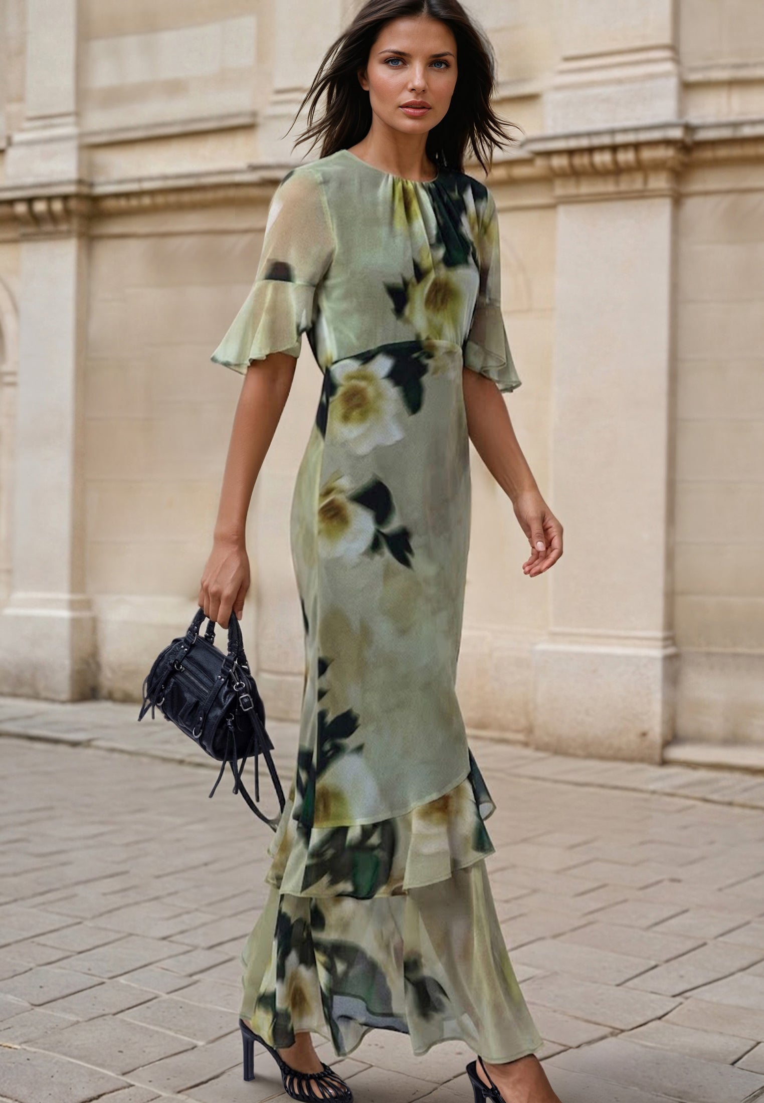 LIV MAXI DRESS BLUR YELLOW