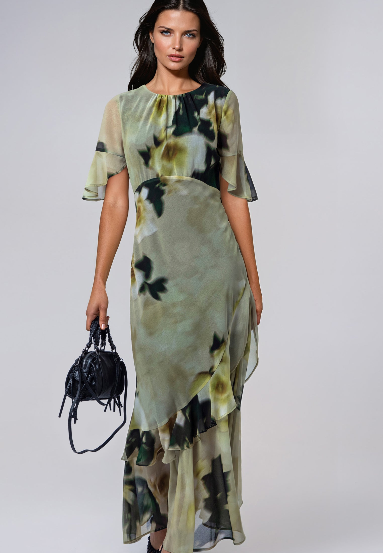 LIV MAXI DRESS BLUR YELLOW