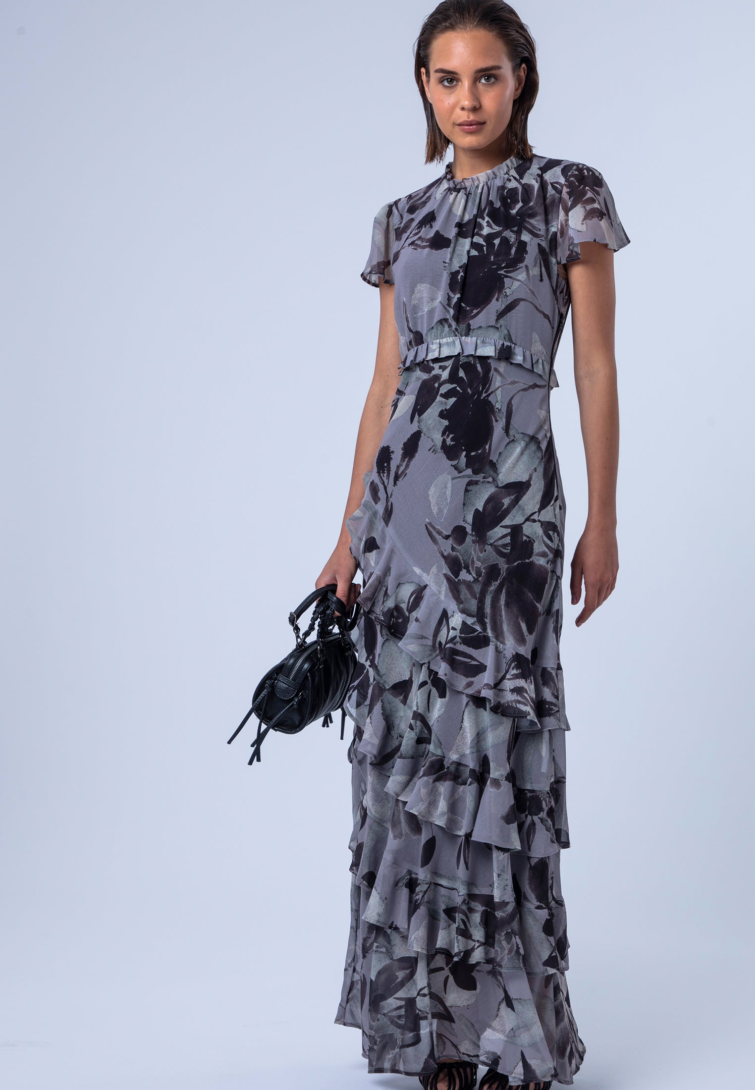 SIAN MAXI DRESS BLAZE NEUTRAL FLORAL