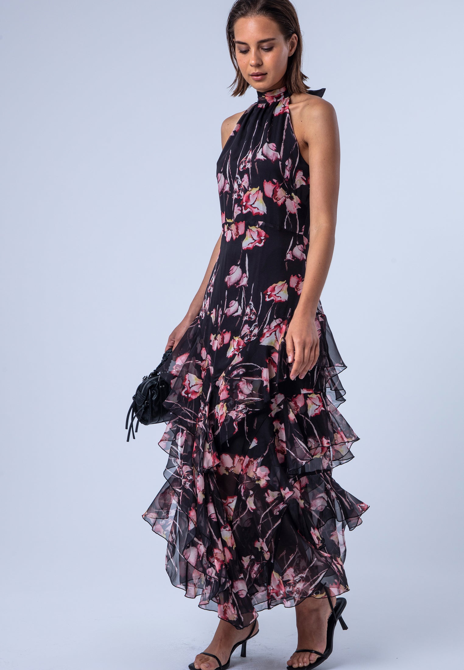 TAYLOR MAXI DRESS TIMID DARK FLORAL