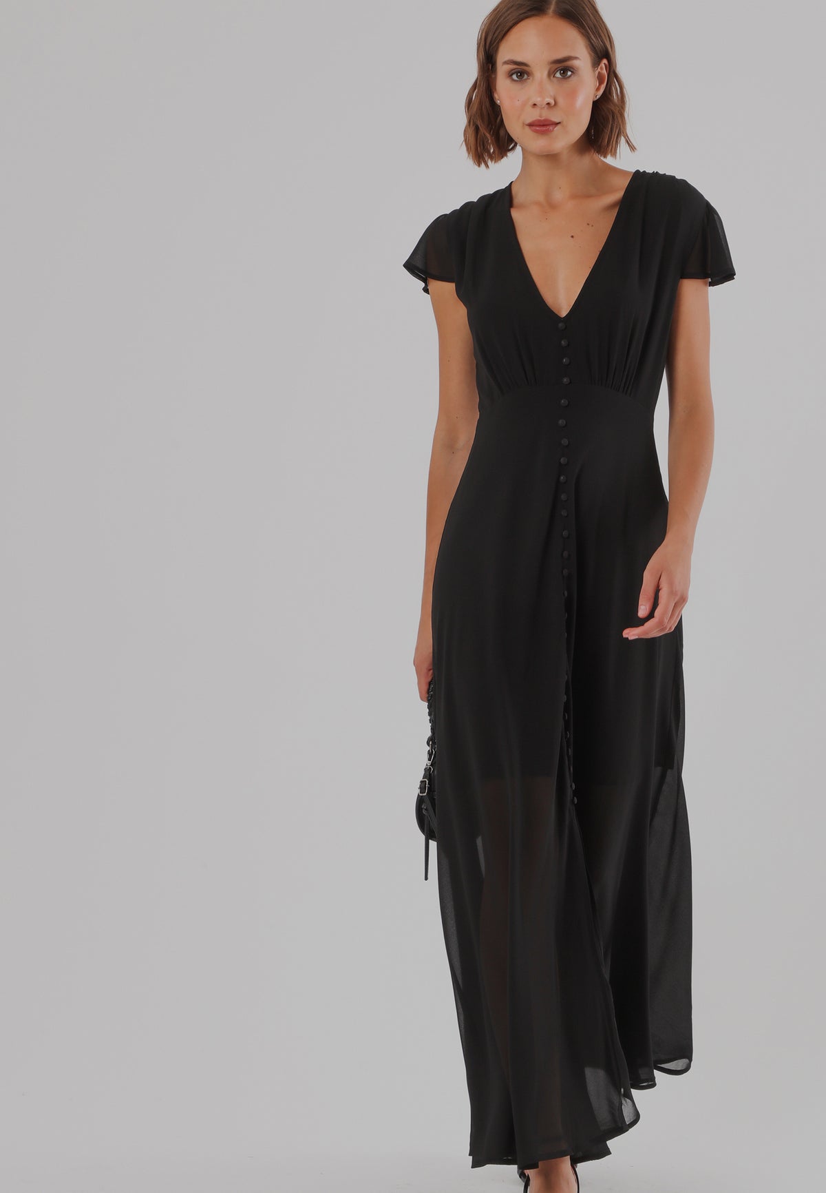 INDIUM MAXI DRESS JET BLACK
