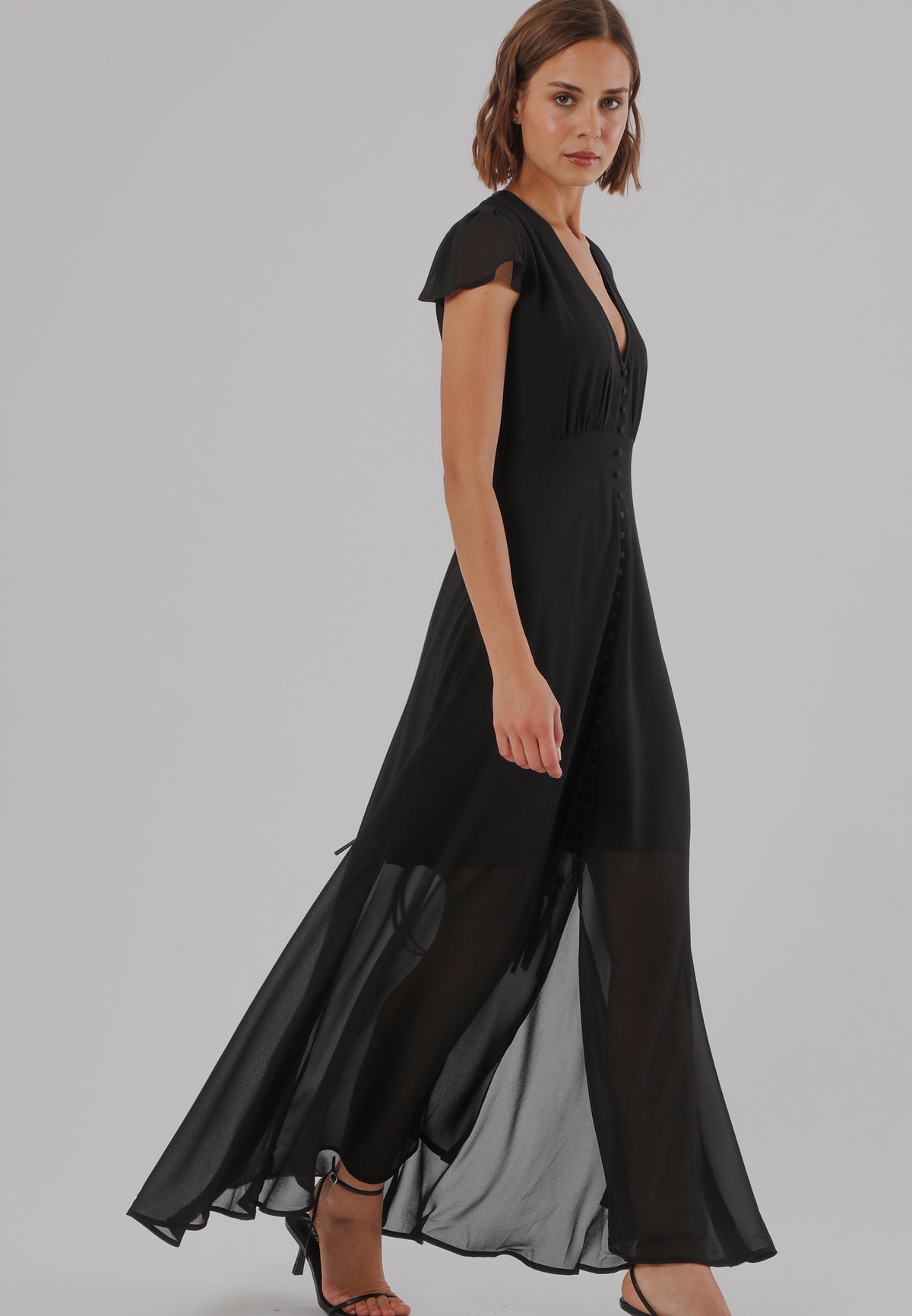 INDIUM MAXI DRESS JET BLACK