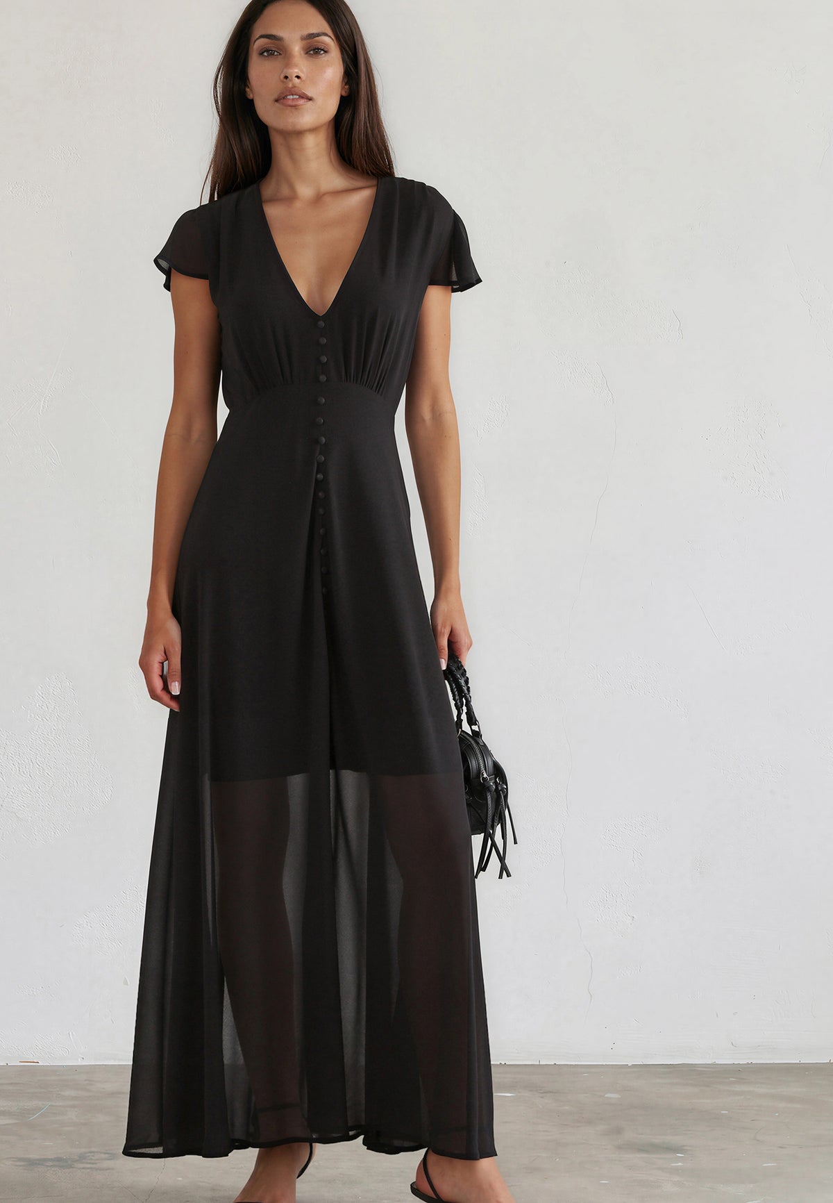 INDIUM MAXI DRESS JET BLACK