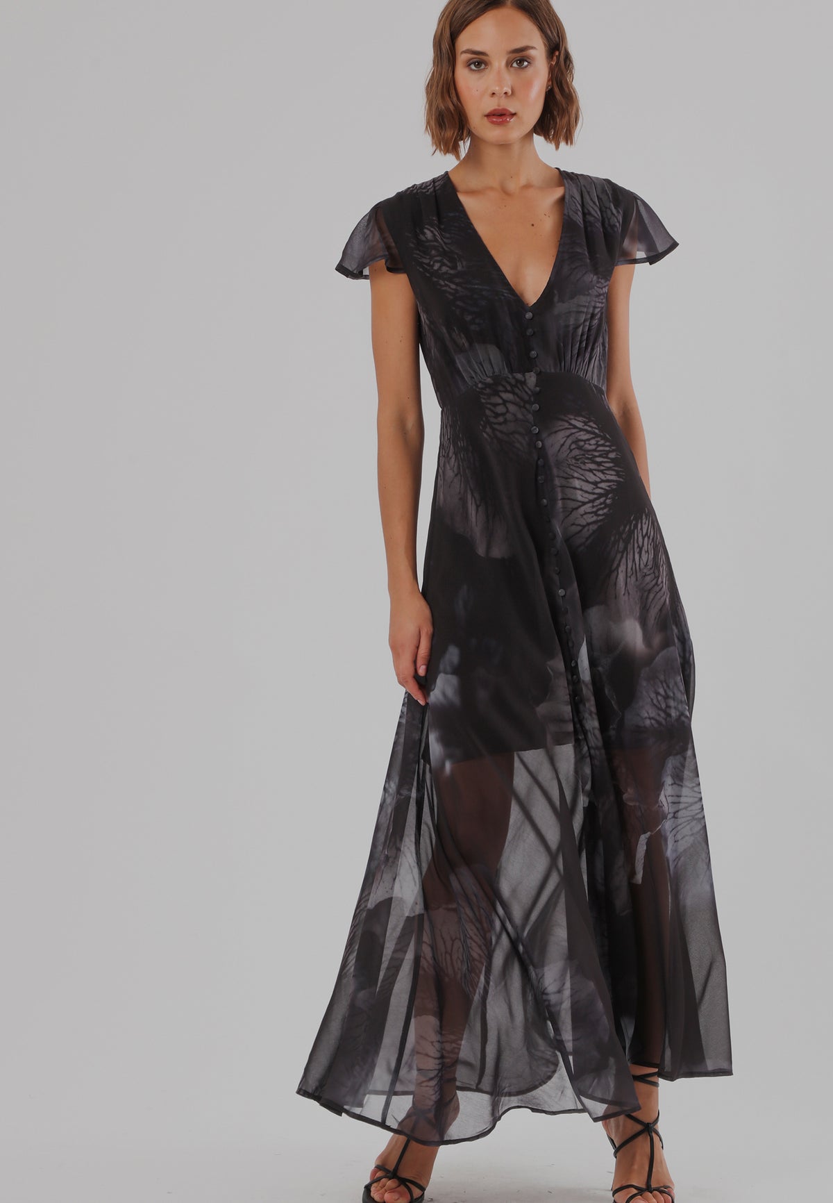 INDIUM MAXI DRESS TRACE BLUE