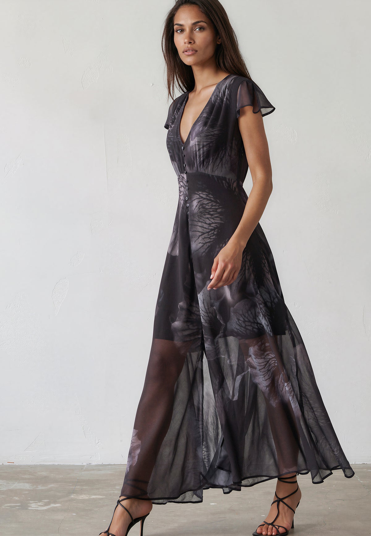 INDIUM MAXI DRESS TRACE BLUE