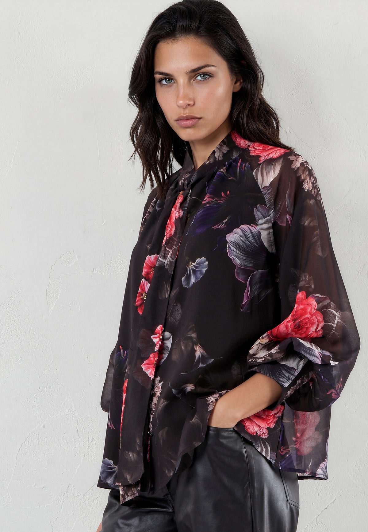 LIV TOP FLORAL RED