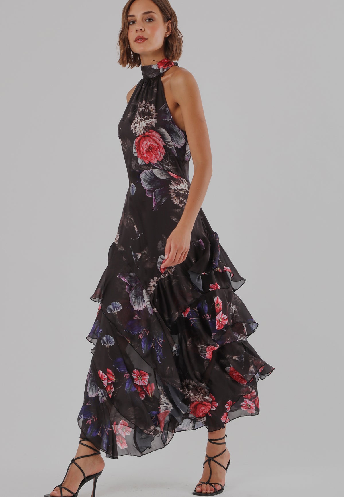 TAYLOR MAXI DRESS FLORAL RED