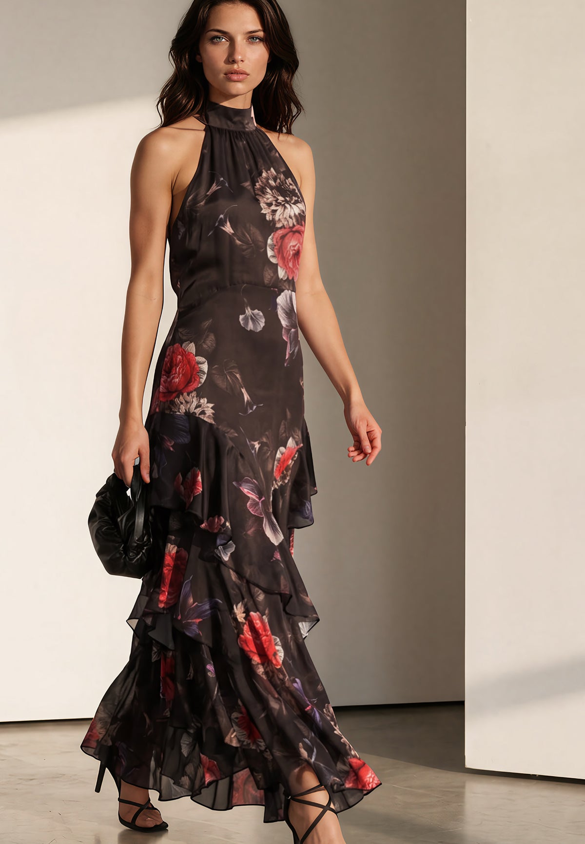 TAYLOR MAXI DRESS FLORAL RED