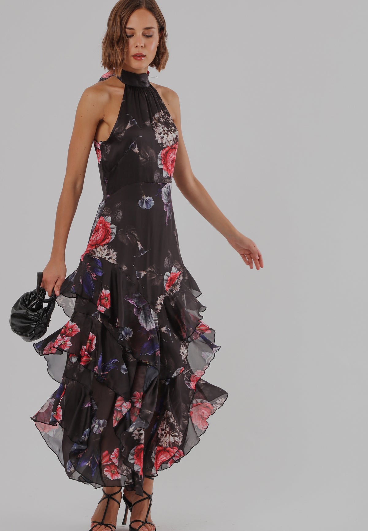 TAYLOR MAXI DRESS FLORAL RED