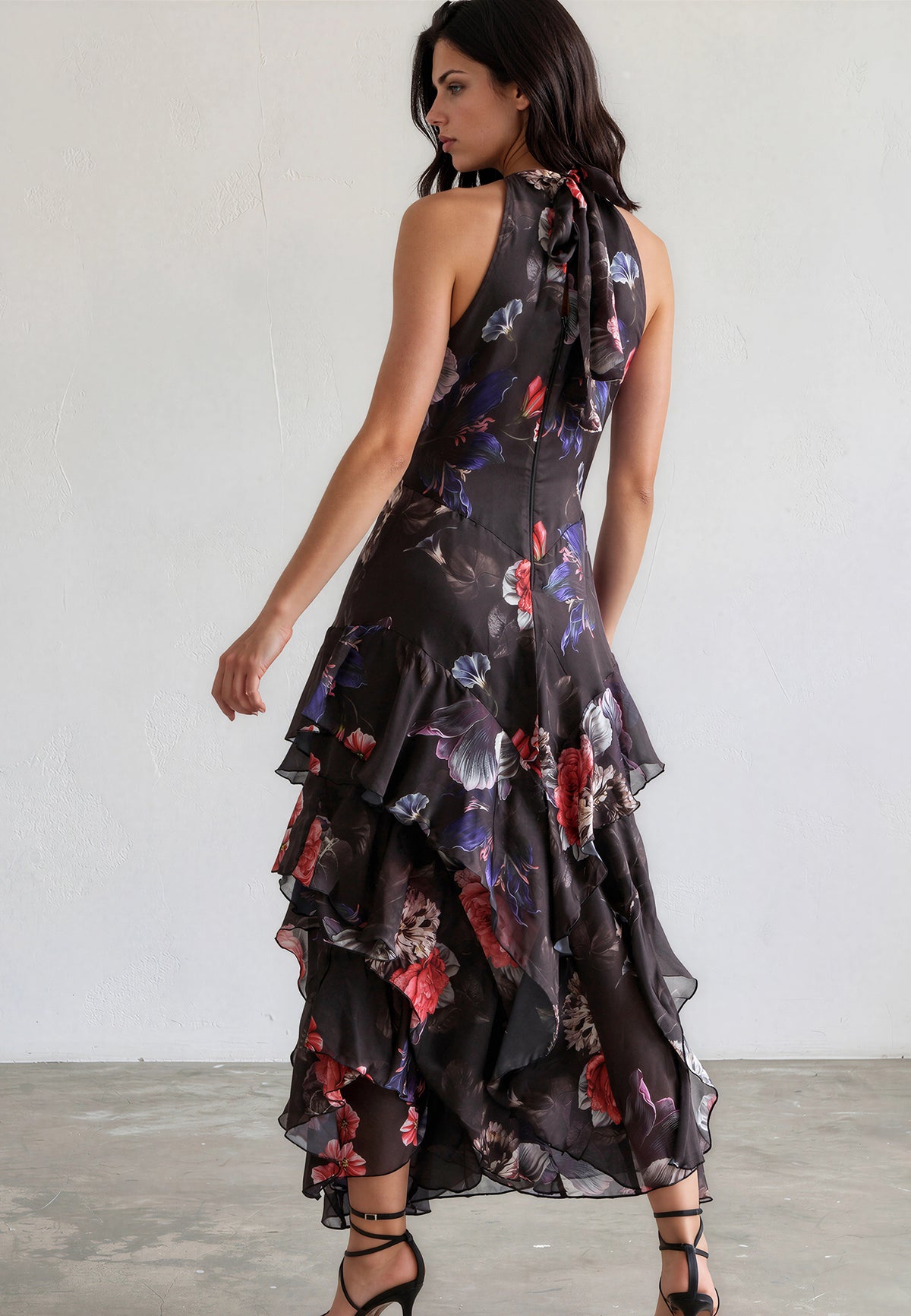 TAYLOR MAXI DRESS FLORAL RED