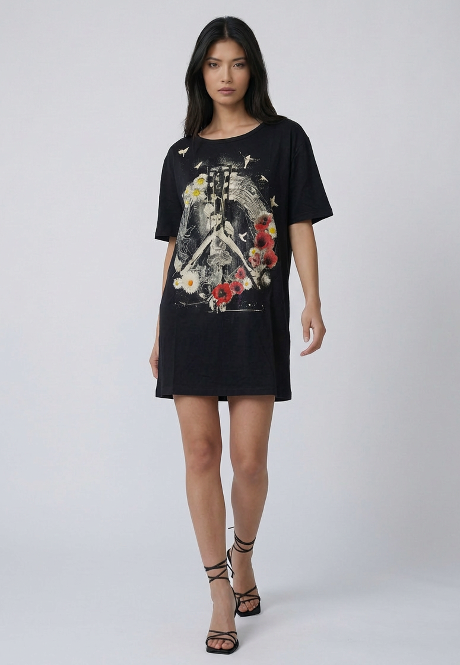 PEACE DRESS BLACK