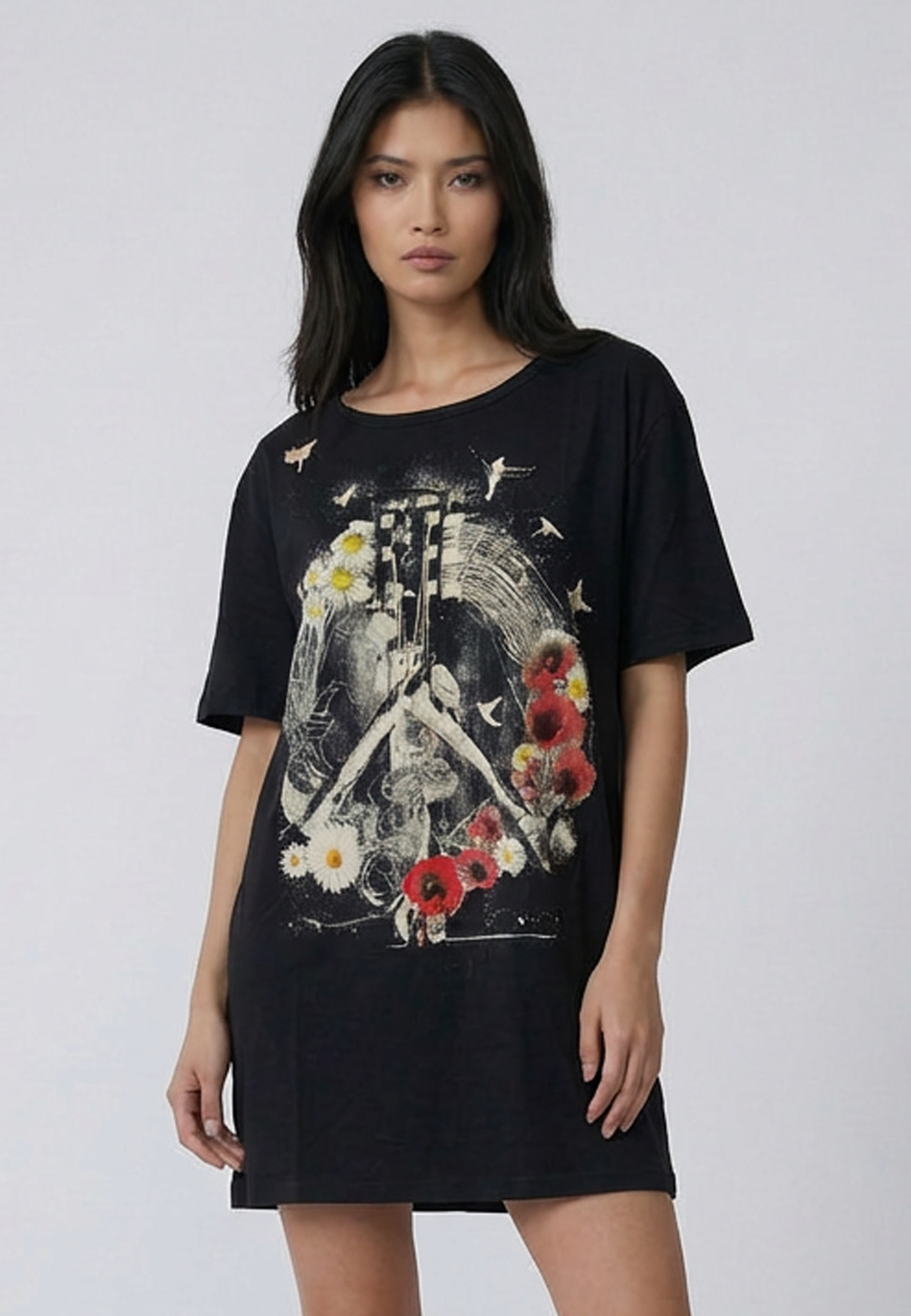 PEACE DRESS BLACK