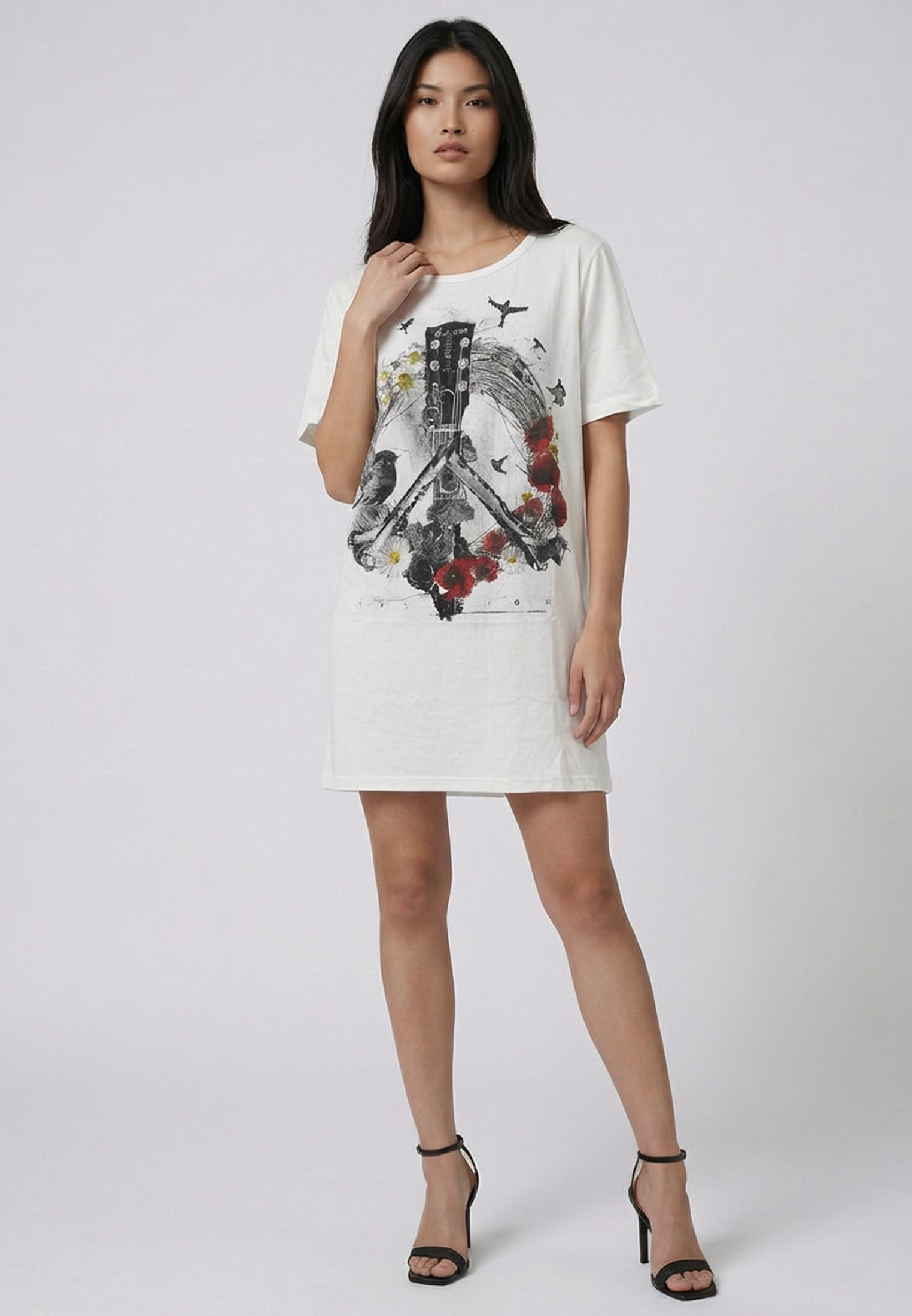 PEACE DRESS WHITE